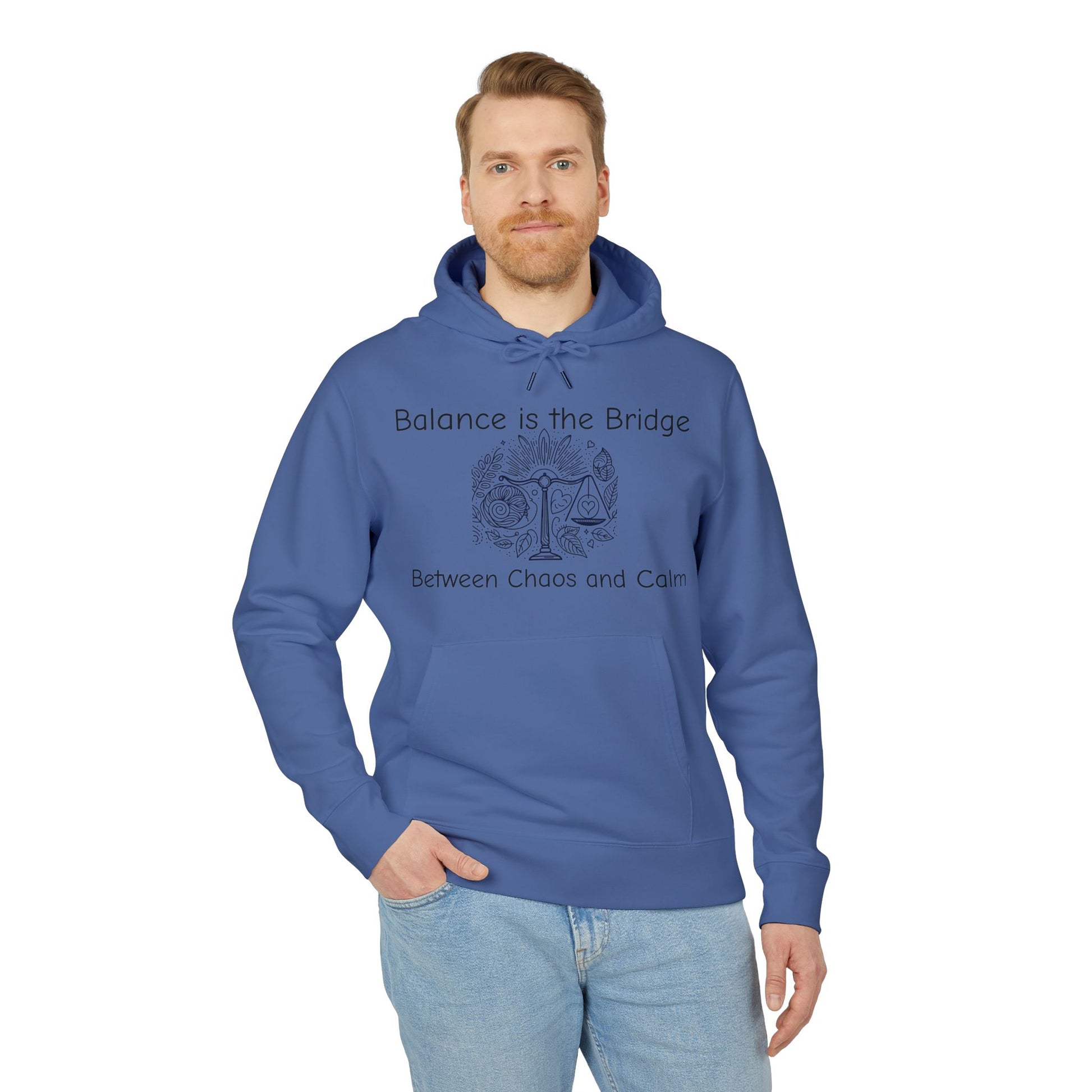 Balance is the Bridge Hoodie | Unisex Sweatshirt for Mindfulness, Self-Care, Motivation, Gift for Yoga Lovers, Cozy Casualwear
