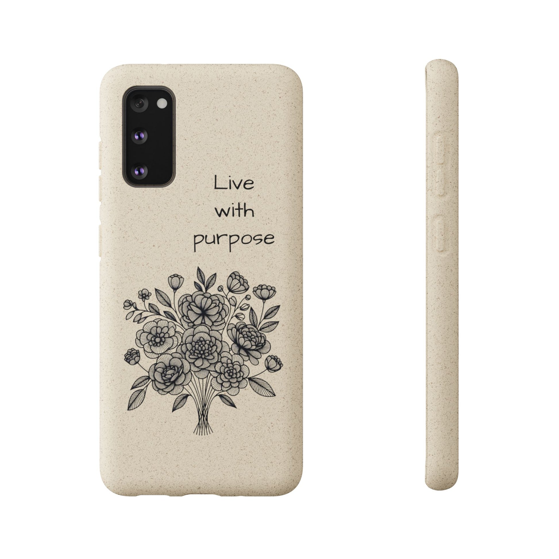 Biodegradable Phone Case | Eco-Friendly Floral Design | 'Live with Purpose' | Sustainable Gift, Nature Lover's Accessory, Green Living [...]
