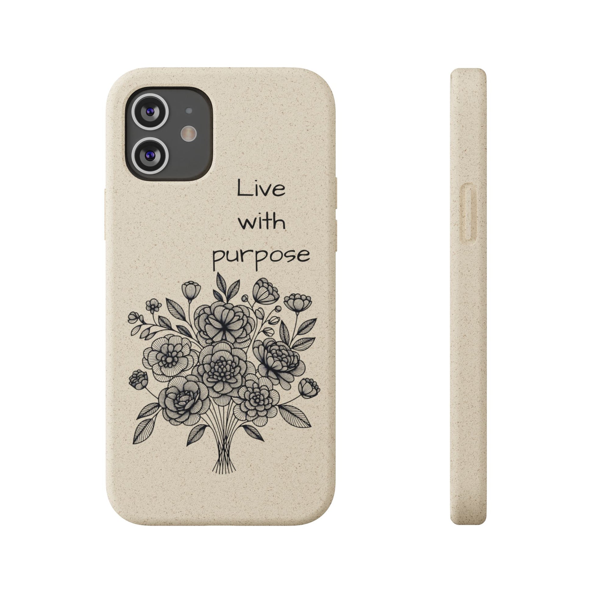 Biodegradable Phone Case | Eco-Friendly Floral Design | 'Live with Purpose' | Sustainable Gift, Nature Lover's Accessory, Green Living [...]