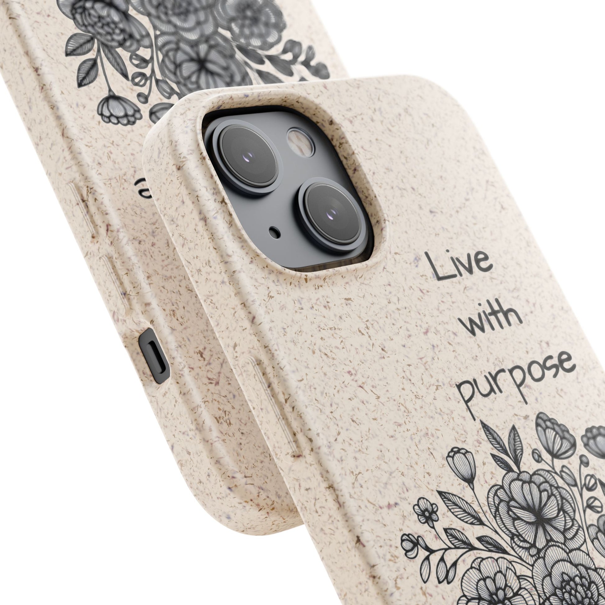 Biodegradable Phone Case | Eco-Friendly Floral Design | 'Live with Purpose' | Sustainable Gift, Nature Lover's Accessory, Green Living [...]