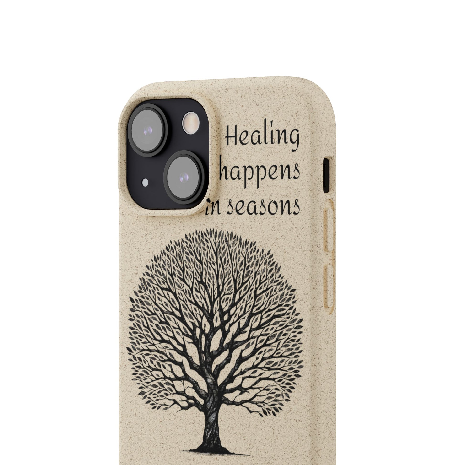 Eco-Friendly Phone Case - Healing Happens in Seasons - Nature Lovers Gift, Biodegradable Mobile Cover, Eco Case, Tree Design, [...]