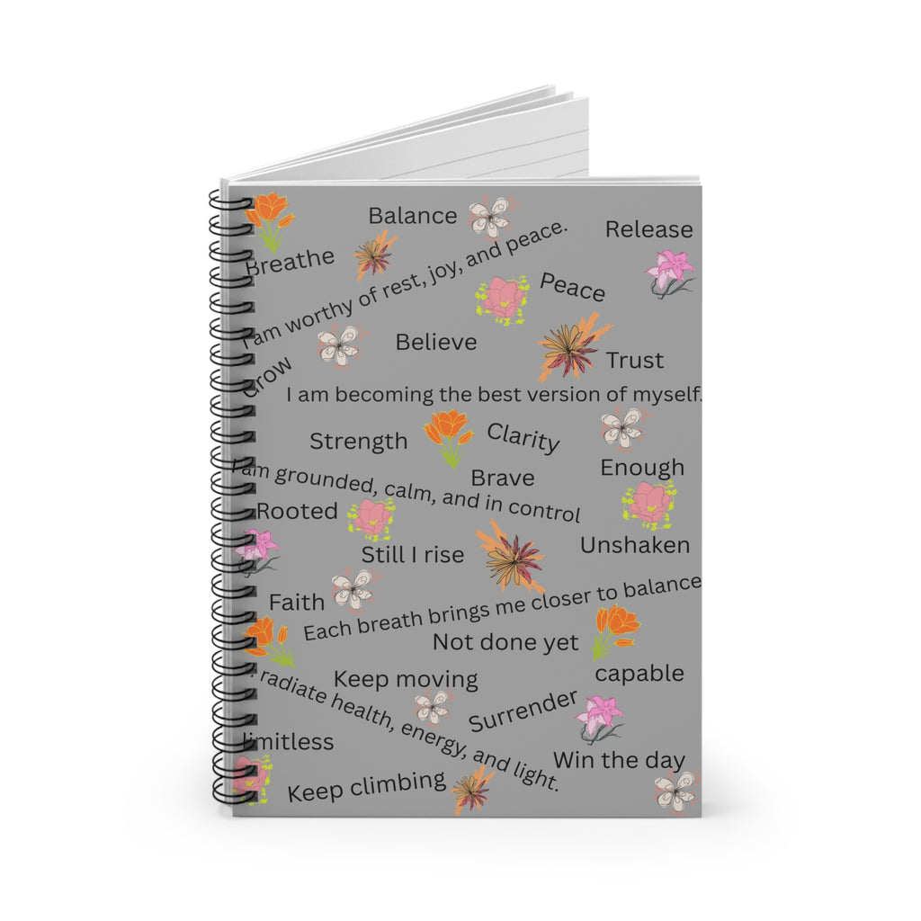 Motivational Journal | Spiral Notebook - Ruled Line | Positive affirmations