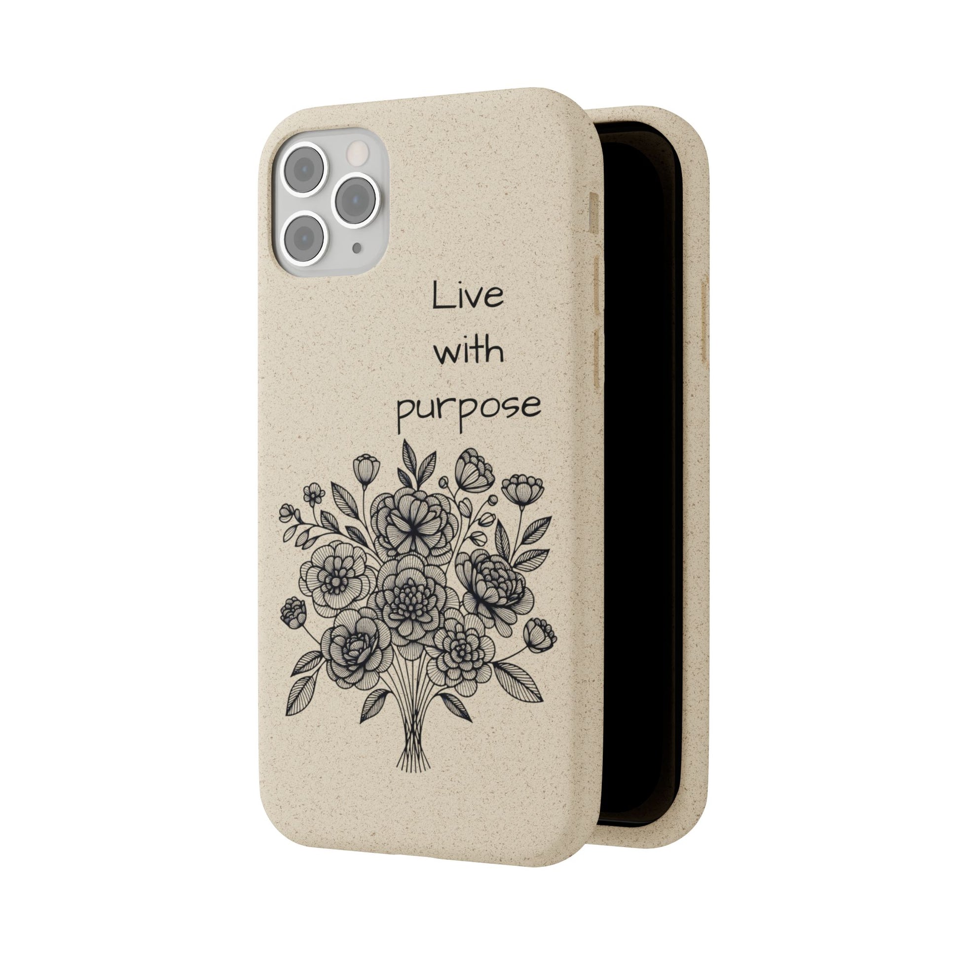 Biodegradable Phone Case | Eco-Friendly Floral Design | 'Live with Purpose' | Sustainable Gift, Nature Lover's Accessory, Green Living [...]