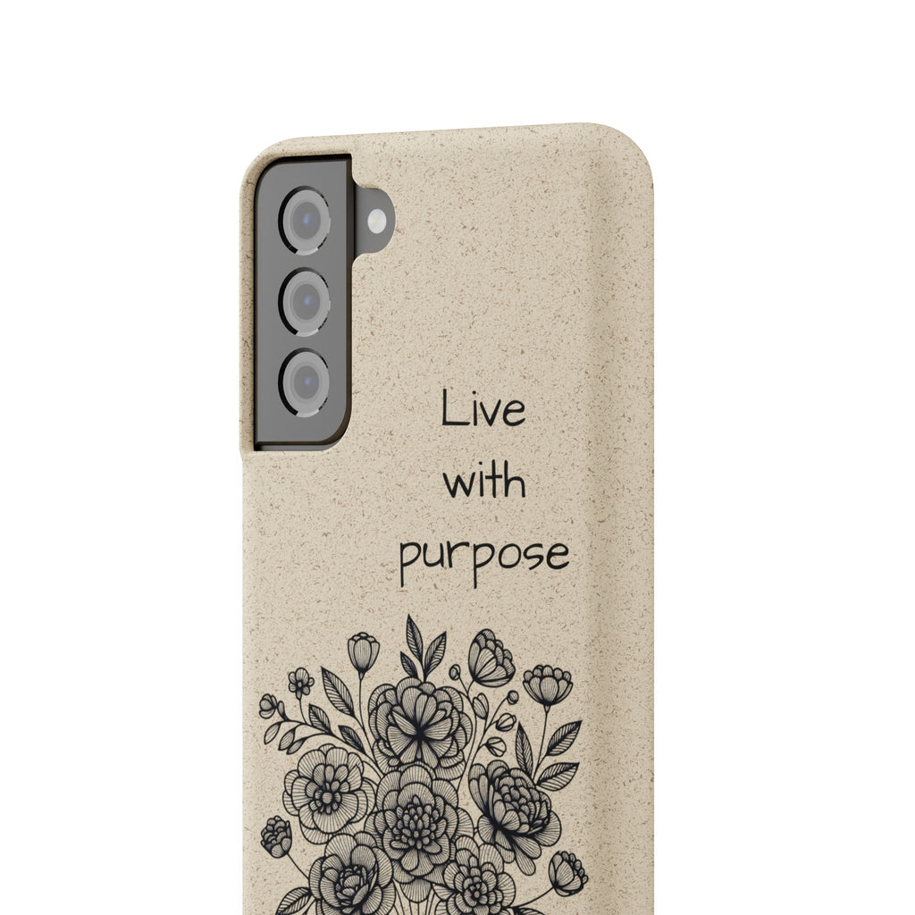 Biodegradable Phone Case | Eco-Friendly Floral Design | 'Live with Purpose' | Sustainable Gift, Nature Lover's Accessory, Green Living [...]