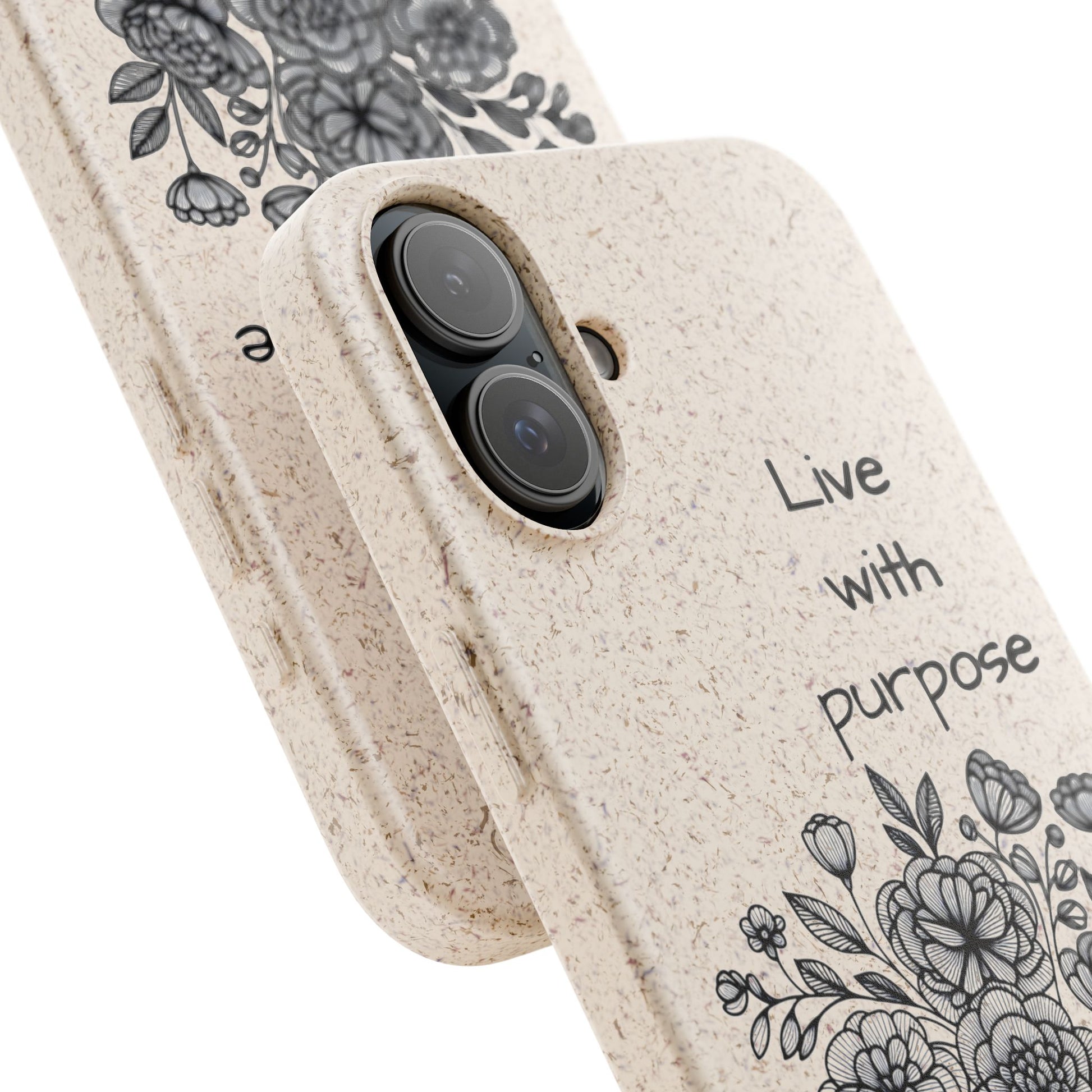Biodegradable Phone Case | Eco-Friendly Floral Design | 'Live with Purpose' | Sustainable Gift, Nature Lover's Accessory, Green Living [...]