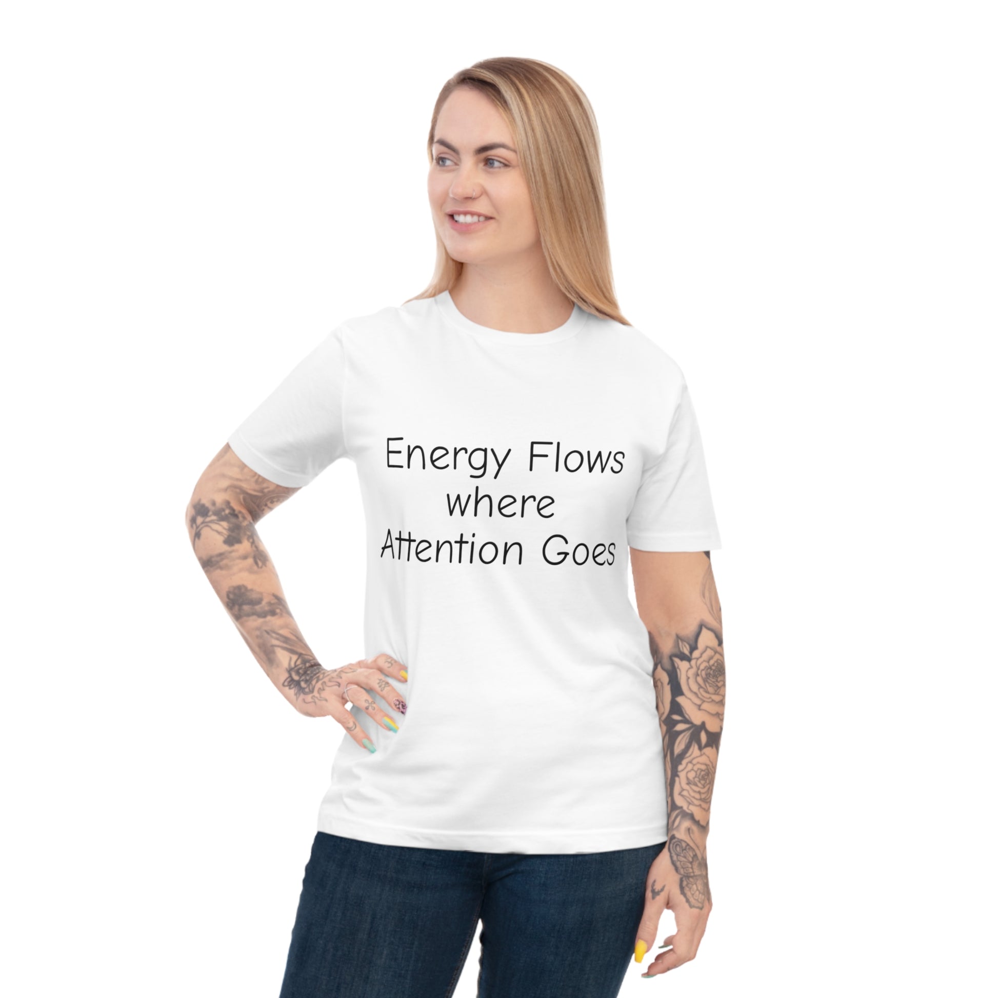 Positive Energy T-Shirt, Inspirational Tee for Mindfulness, Unisex Jersey Shirt, Gift for Friends, Motivational Apparel