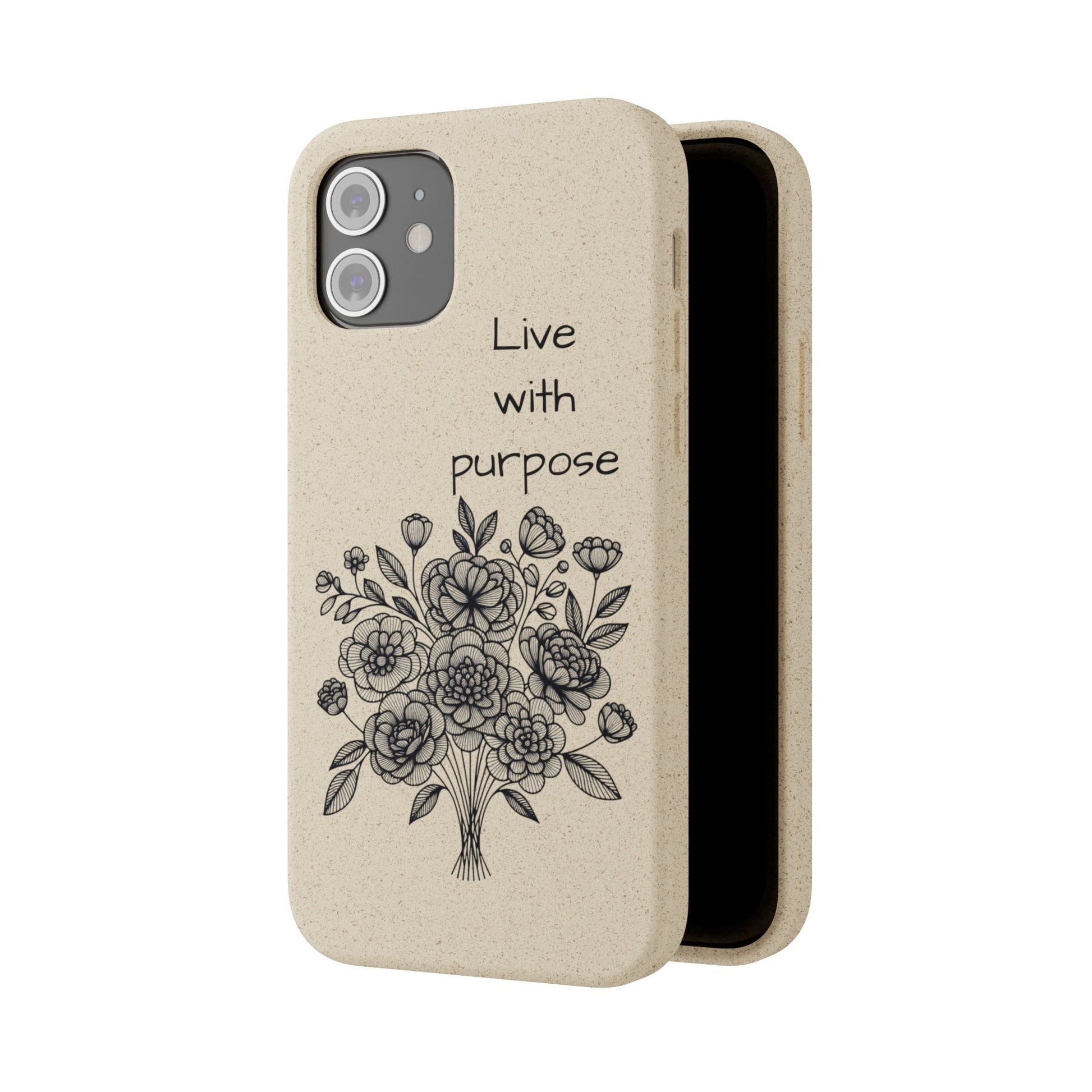 Biodegradable Phone Case | Eco-Friendly Floral Design | 'Live with Purpose' | Sustainable Gift, Nature Lover's Accessory, Green Living [...]