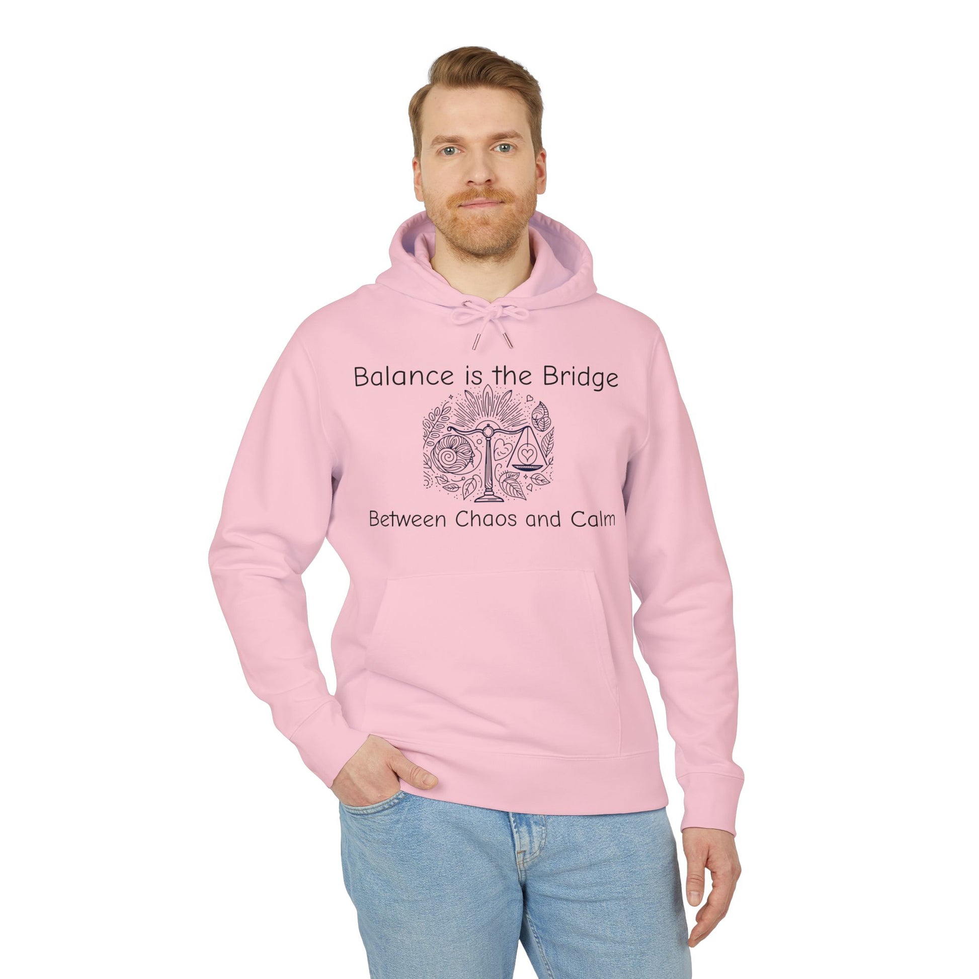 Balance is the Bridge Hoodie | Unisex Sweatshirt for Mindfulness, Self-Care, Motivation, Gift for Yoga Lovers, Cozy Casualwear