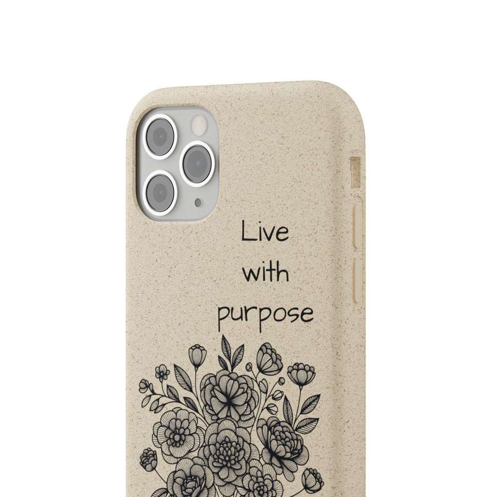 Biodegradable Phone Case | Eco-Friendly Floral Design | 'Live with Purpose' | Sustainable Gift, Nature Lover's Accessory, Green Living [...]