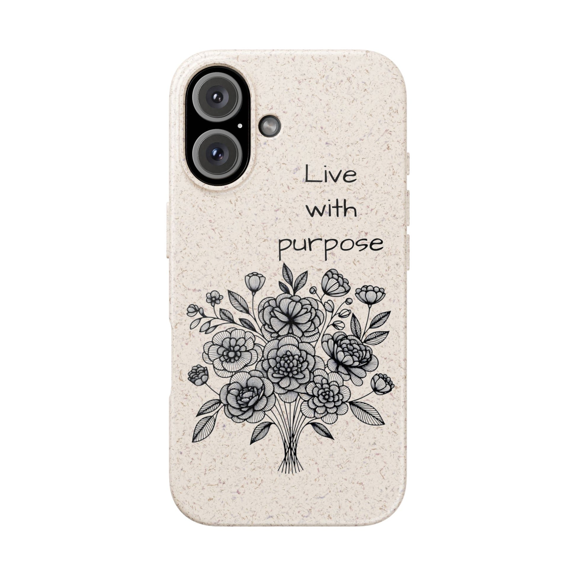 Biodegradable Phone Case | Eco-Friendly Floral Design | 'Live with Purpose' | Sustainable Gift, Nature Lover's Accessory, Green Living [...]