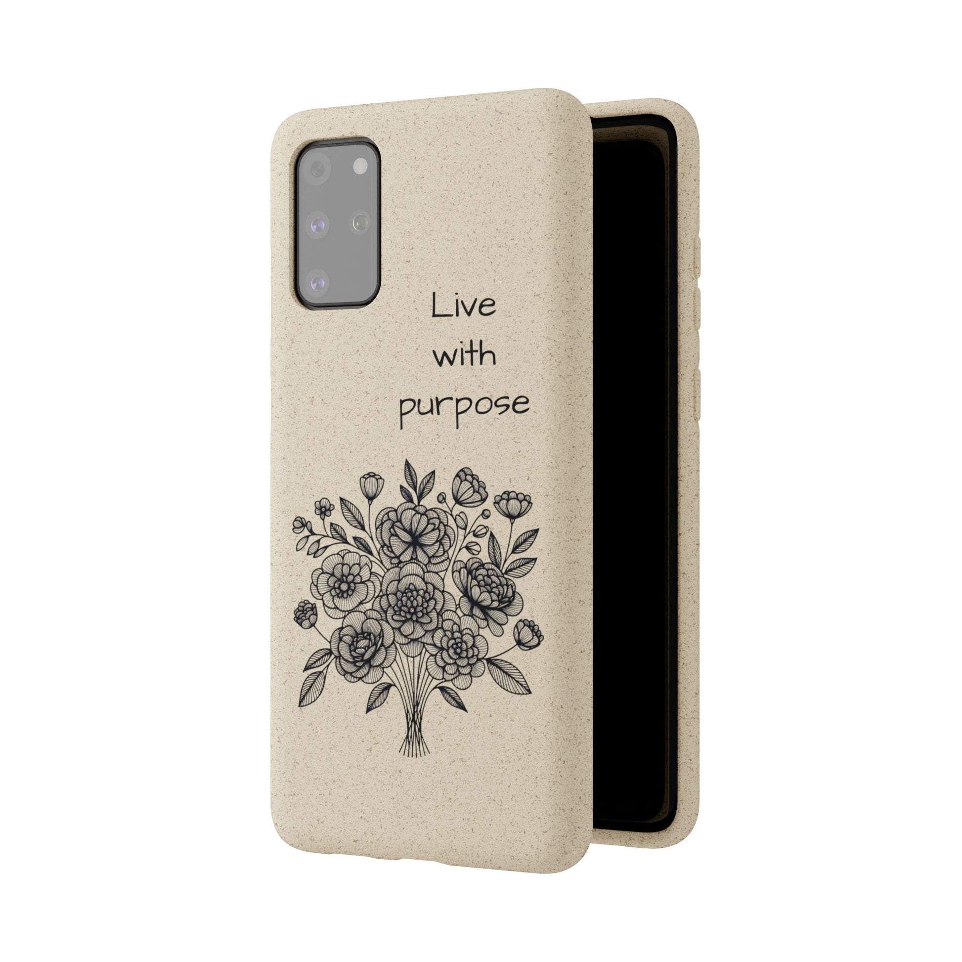 Biodegradable Phone Case | Eco-Friendly Floral Design | 'Live with Purpose' | Sustainable Gift, Nature Lover's Accessory, Green Living [...]
