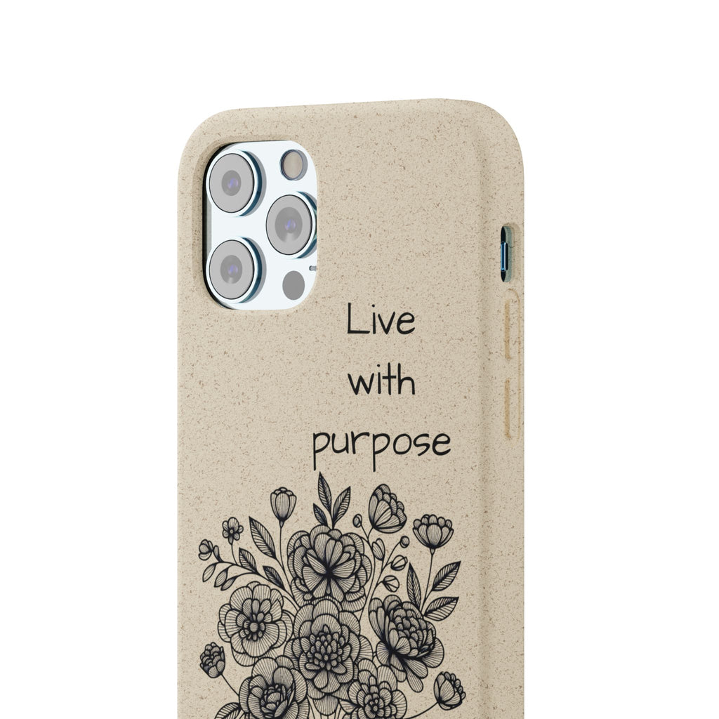 Biodegradable Phone Case | Eco-Friendly Floral Design | 'Live with Purpose' | Sustainable Gift, Nature Lover's Accessory, Green Living [...]