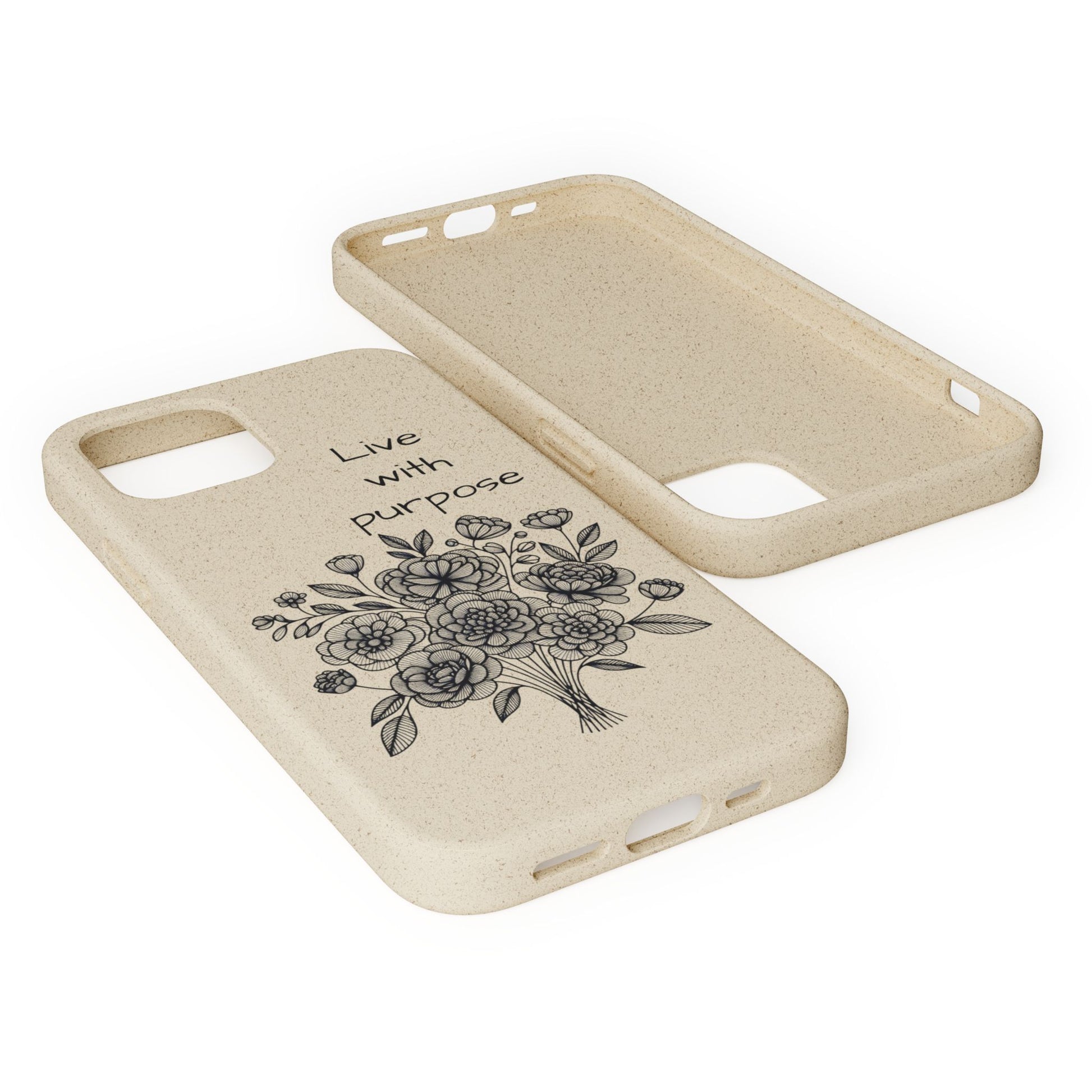 Biodegradable Phone Case | Eco-Friendly Floral Design | 'Live with Purpose' | Sustainable Gift, Nature Lover's Accessory, Green Living [...]