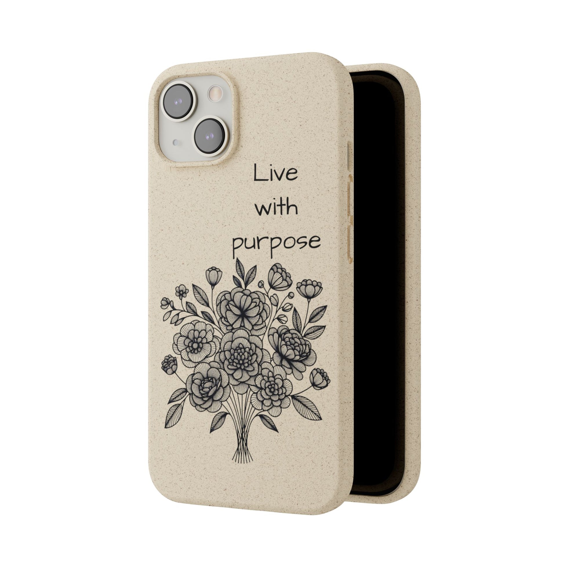 Biodegradable Phone Case | Eco-Friendly Floral Design | 'Live with Purpose' | Sustainable Gift, Nature Lover's Accessory, Green Living [...]