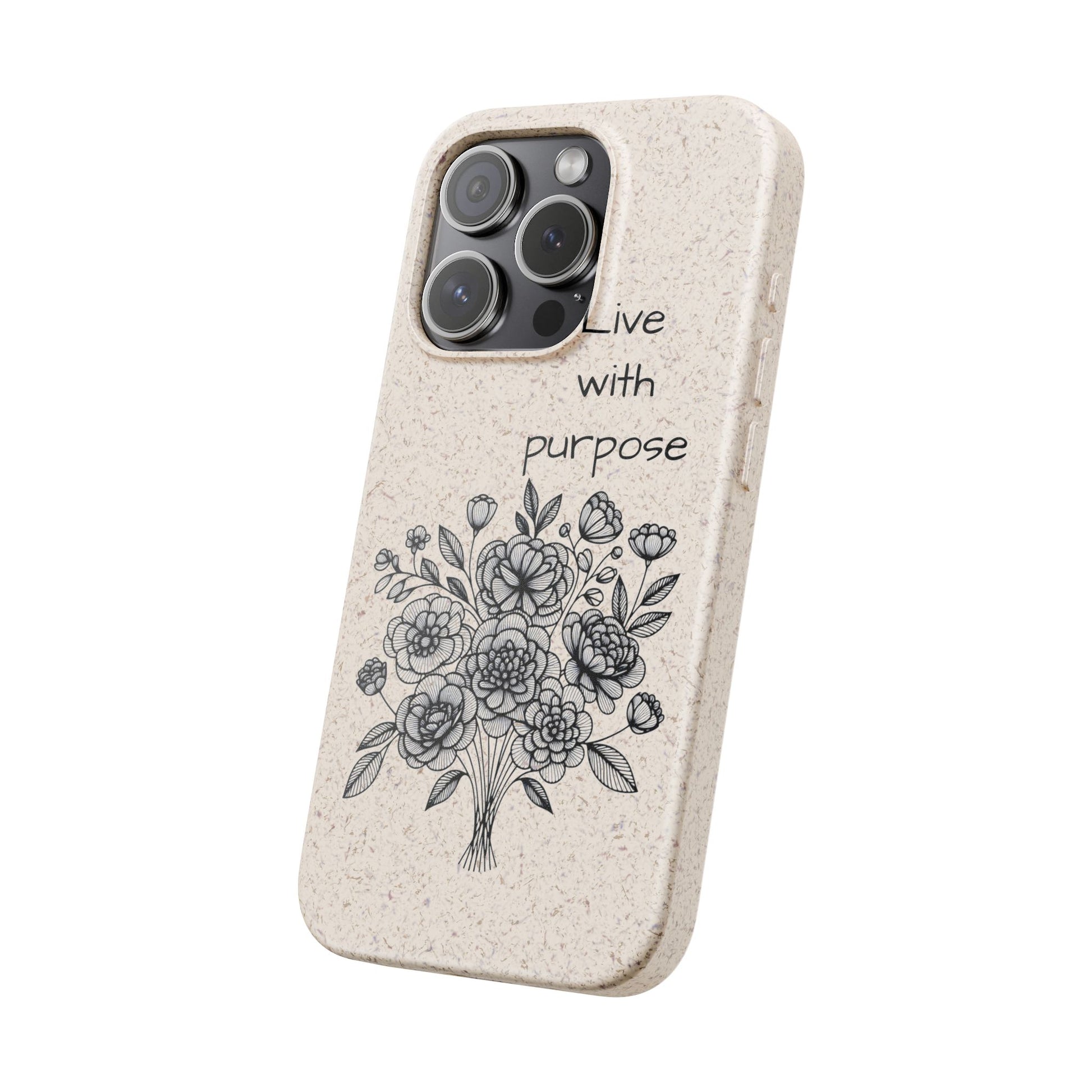 Biodegradable Phone Case | Eco-Friendly Floral Design | 'Live with Purpose' | Sustainable Gift, Nature Lover's Accessory, Green Living [...]