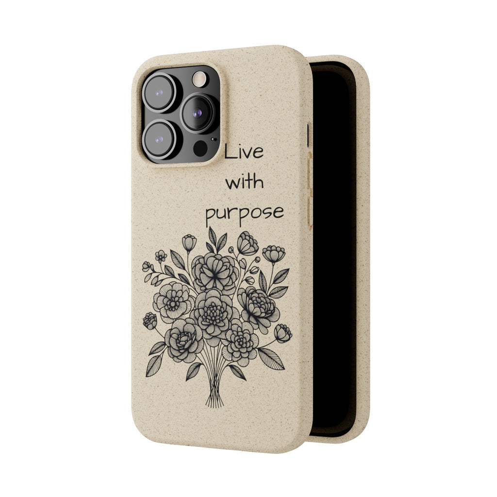 Biodegradable Phone Case | Eco-Friendly Floral Design | 'Live with Purpose' | Sustainable Gift, Nature Lover's Accessory, Green Living [...]
