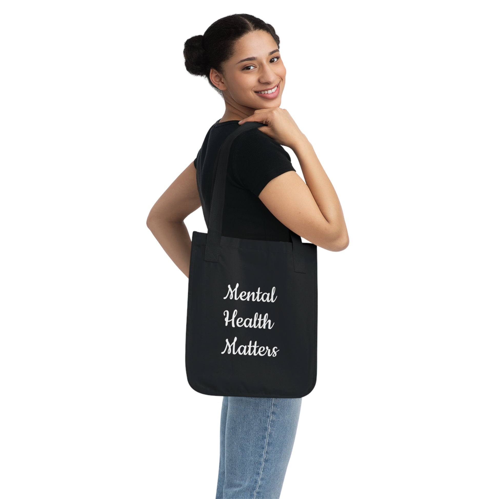 Mental Health Awareness Organic Canvas Tote Bag, Eco-Friendly Shopper, Sustainable Gift, Mental Health Matters, Reusable Grocery Bag