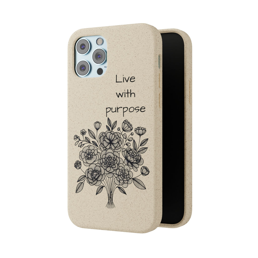 Biodegradable Phone Case | Eco-Friendly Floral Design | 'Live with Purpose' | Sustainable Gift, Nature Lover's Accessory, Green Living [...]