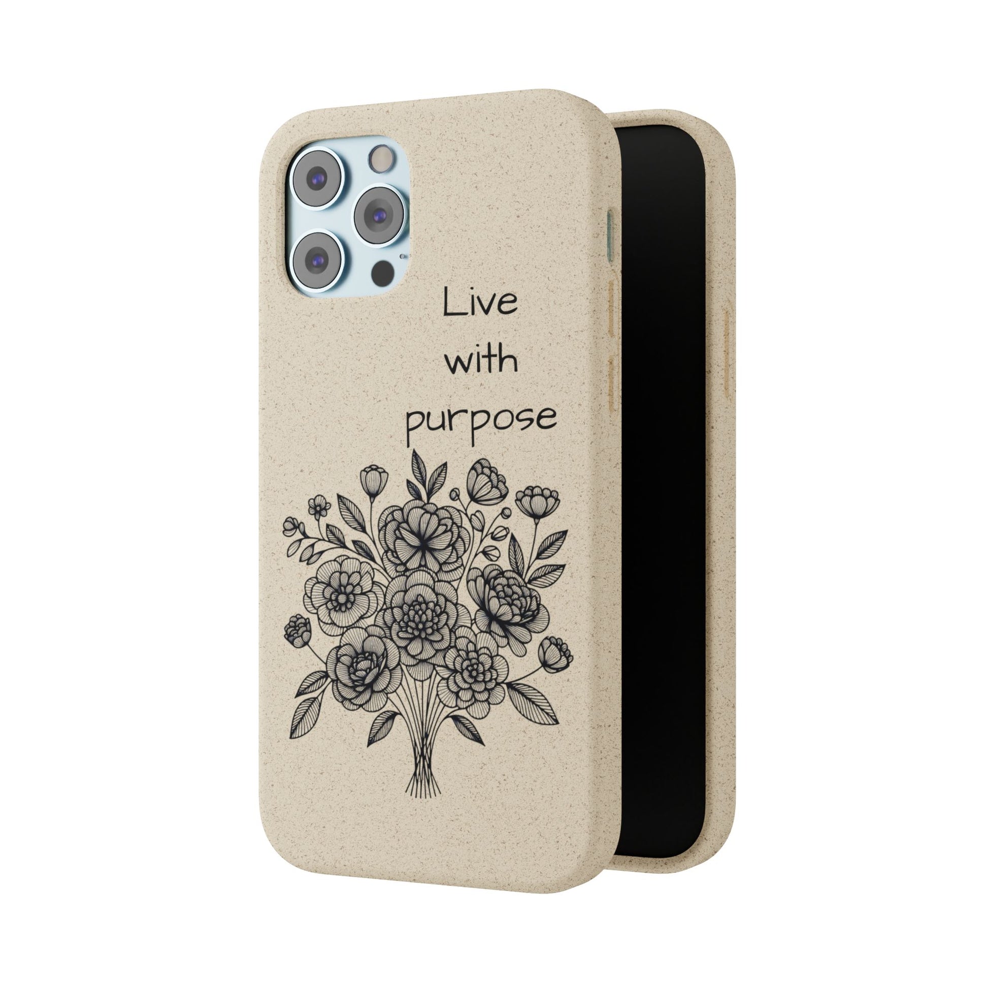 Biodegradable Phone Case | Eco-Friendly Floral Design | 'Live with Purpose' | Sustainable Gift, Nature Lover's Accessory, Green Living [...]