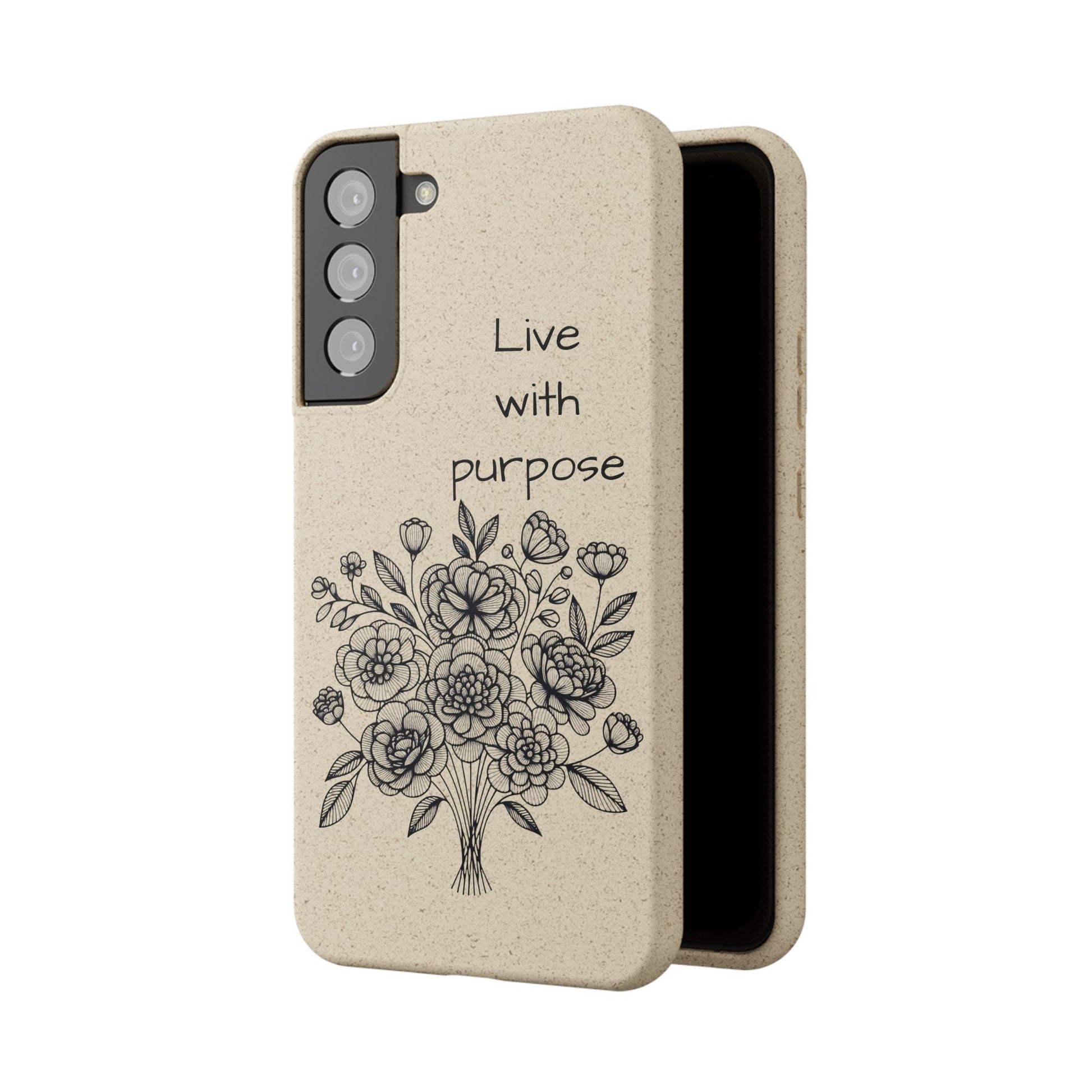 Biodegradable Phone Case | Eco-Friendly Floral Design | 'Live with Purpose' | Sustainable Gift, Nature Lover's Accessory, Green Living [...]