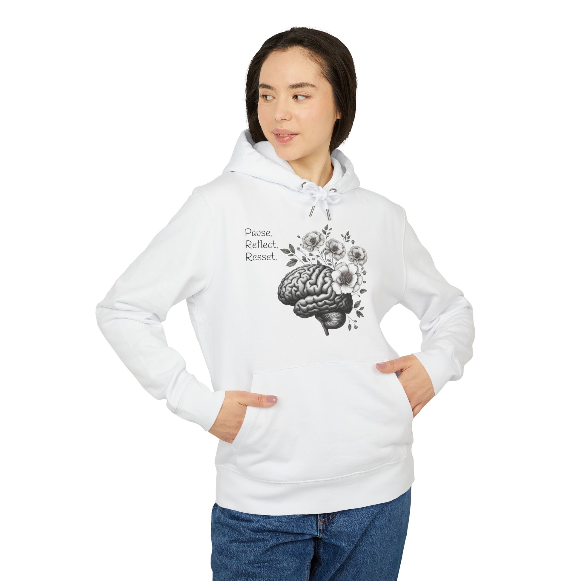 Inspirational Unisex Hoodie for Mindfulness, Relaxation Reminder, Cozy Gift for Friends, Motivation Apparel, Perfect for Self-Care Days