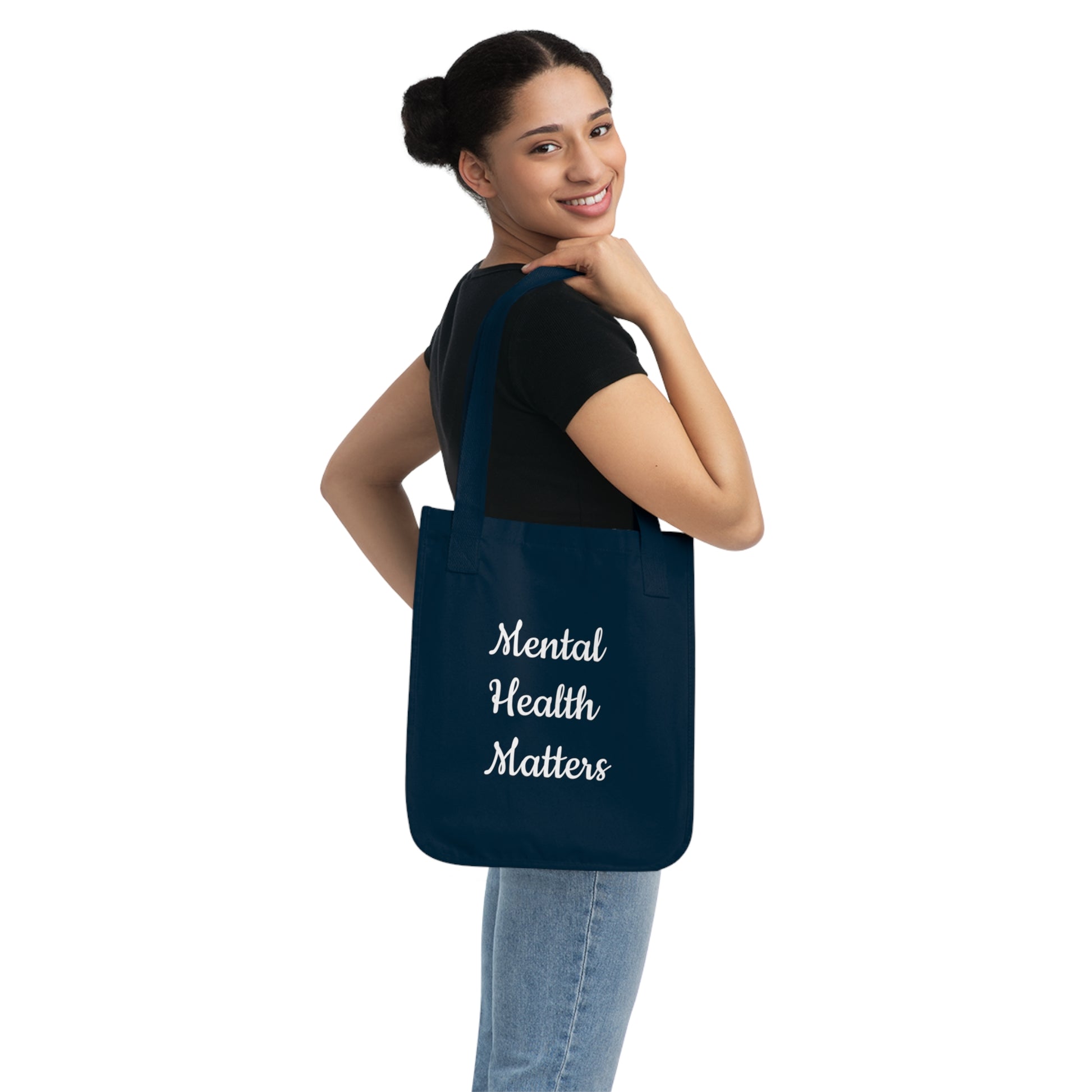 Mental Health Awareness Organic Canvas Tote Bag, Eco-Friendly Shopper, Sustainable Gift, Mental Health Matters, Reusable Grocery Bag