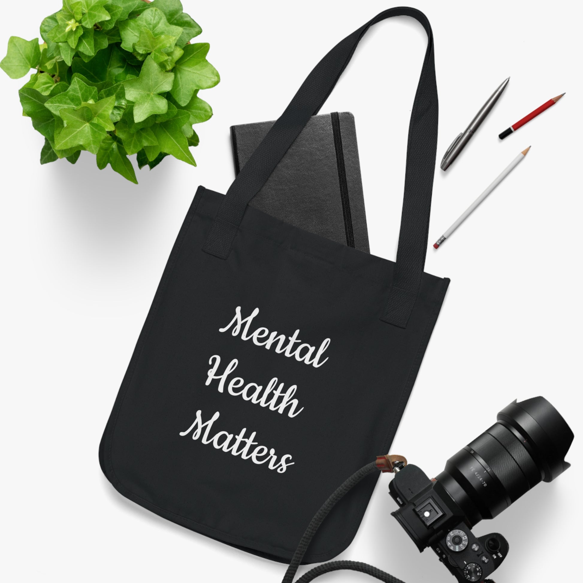 Mental Health Awareness Organic Canvas Tote Bag, Eco-Friendly Shopper, Sustainable Gift, Mental Health Matters, Reusable Grocery Bag