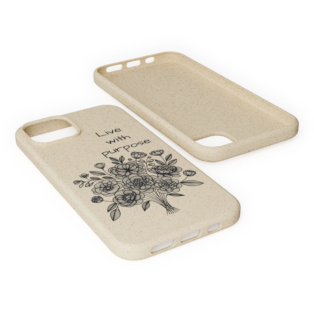 Biodegradable Phone Case | Eco-Friendly Floral Design | 'Live with Purpose' | Sustainable Gift, Nature Lover's Accessory, Green Living [...]