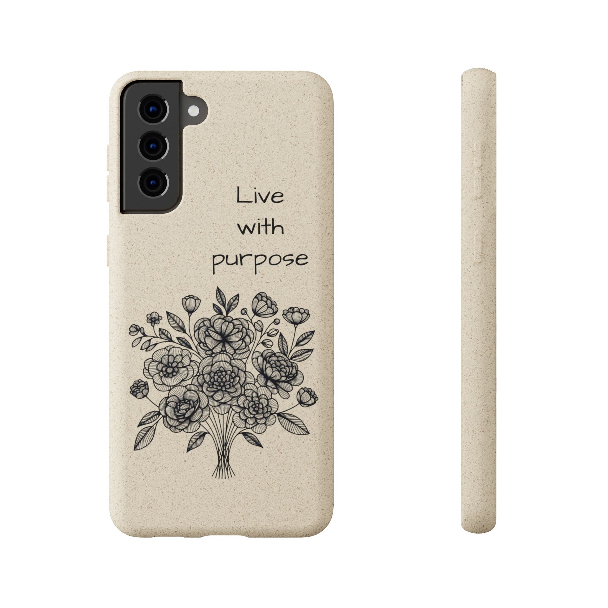 Biodegradable Phone Case | Eco-Friendly Floral Design | 'Live with Purpose' | Sustainable Gift, Nature Lover's Accessory, Green Living [...]