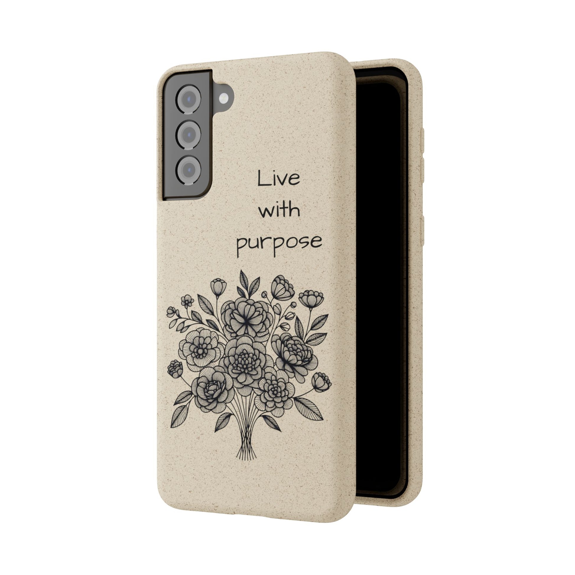 Biodegradable Phone Case | Eco-Friendly Floral Design | 'Live with Purpose' | Sustainable Gift, Nature Lover's Accessory, Green Living [...]