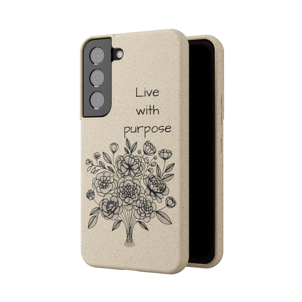 Biodegradable Phone Case | Eco-Friendly Floral Design | 'Live with Purpose' | Sustainable Gift, Nature Lover's Accessory, Green Living [...]