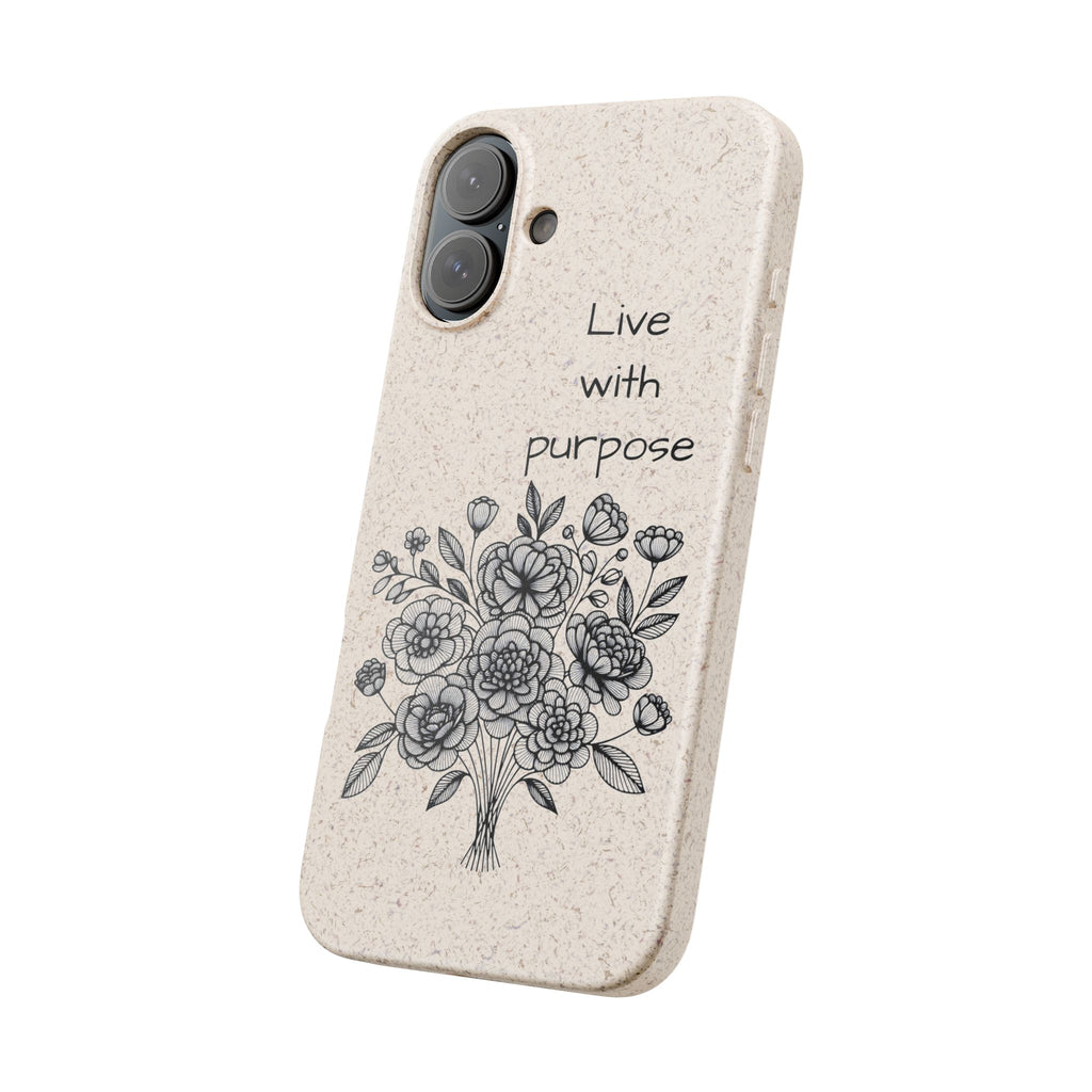 Biodegradable Phone Case | Eco-Friendly Floral Design | 'Live with Purpose' | Sustainable Gift, Nature Lover's Accessory, Green Living [...]