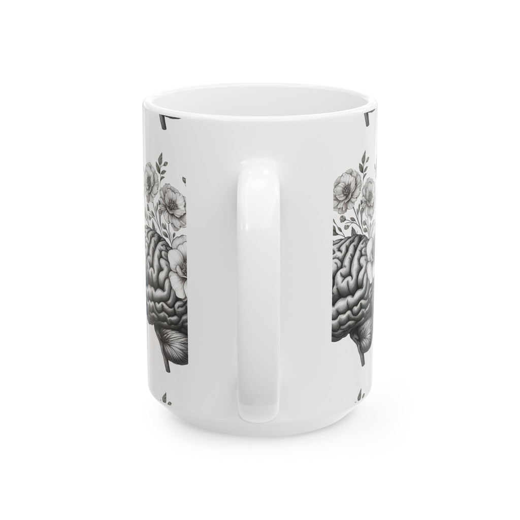 Brain and Floral Ceramic Mug - Perfect Gift for Mental Health Awareness, Coffee Lovers, Brainy Friends, Unique Home Decor, [...]