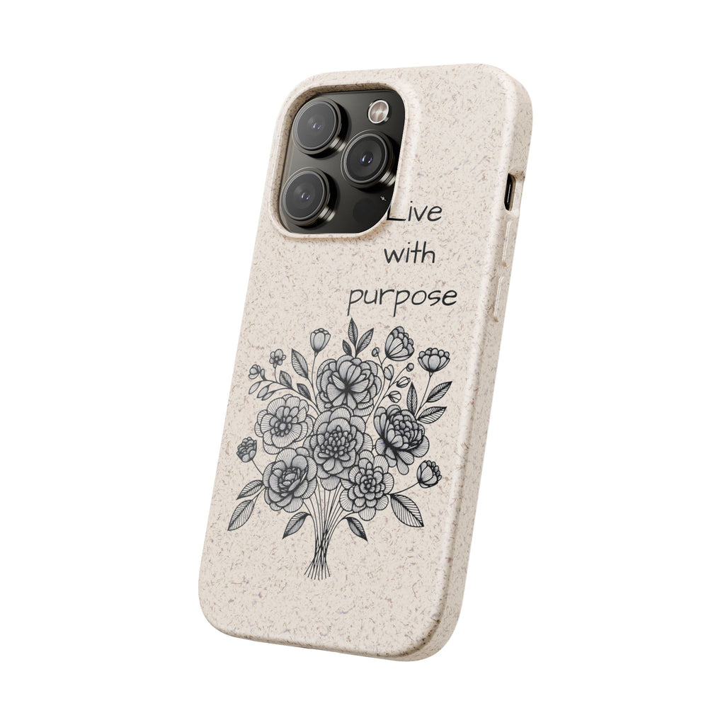 Biodegradable Phone Case | Eco-Friendly Floral Design | 'Live with Purpose' | Sustainable Gift, Nature Lover's Accessory, Green Living [...]