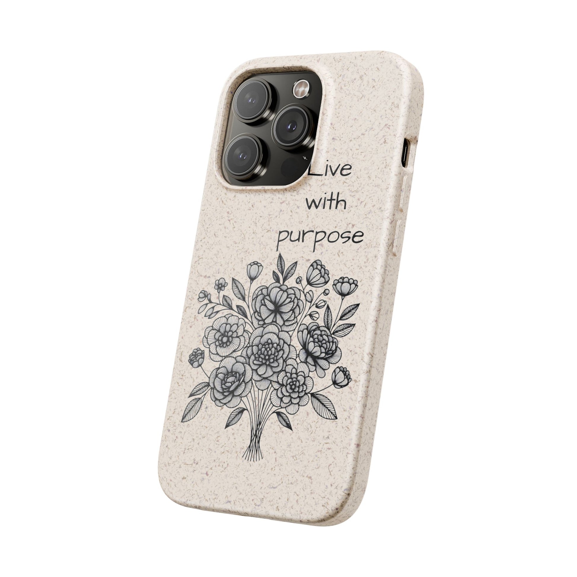 Biodegradable Phone Case | Eco-Friendly Floral Design | 'Live with Purpose' | Sustainable Gift, Nature Lover's Accessory, Green Living [...]