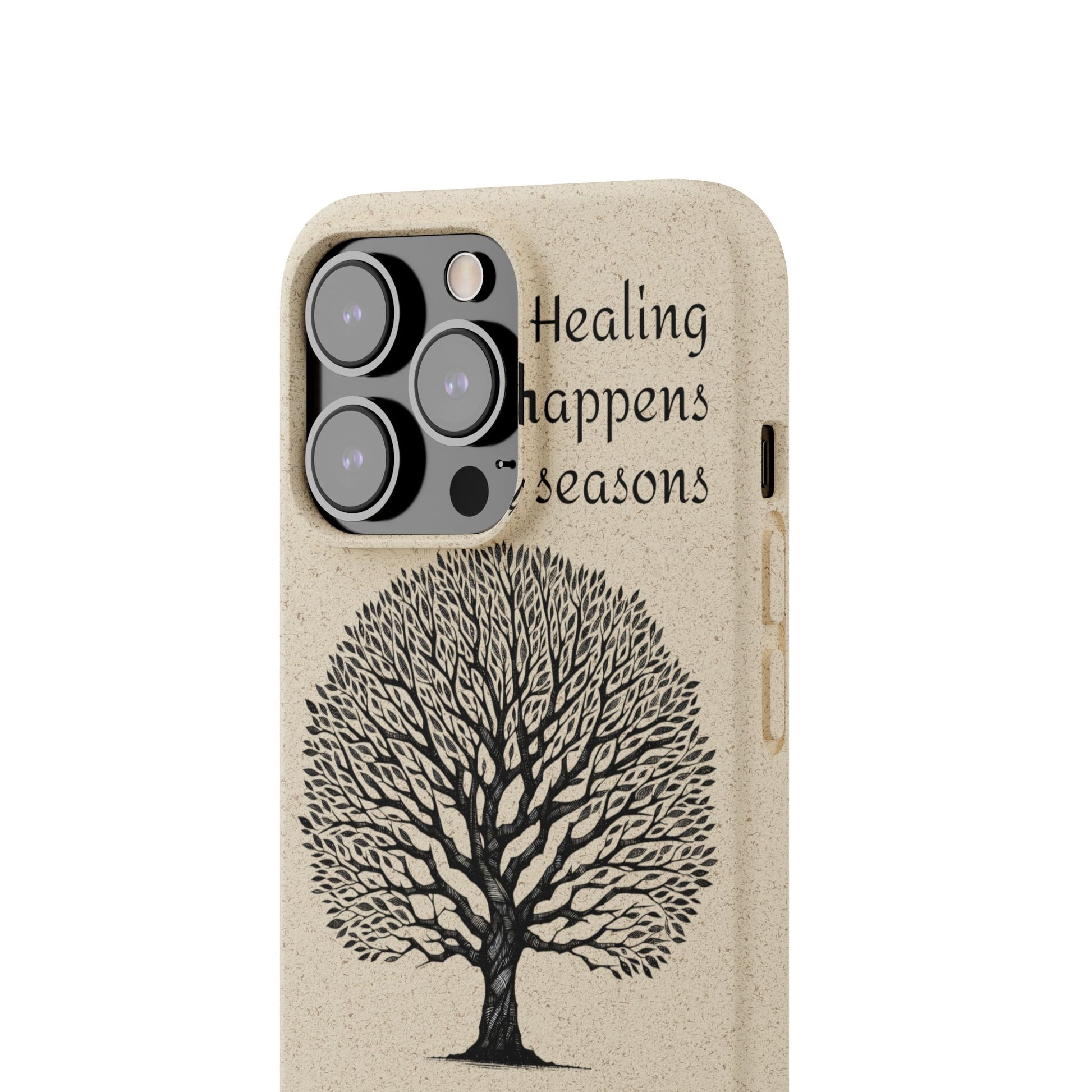 Eco-Friendly Phone Case - Healing Happens in Seasons - Nature Lovers Gift, Biodegradable Mobile Cover, Eco Case, Tree Design, [...]