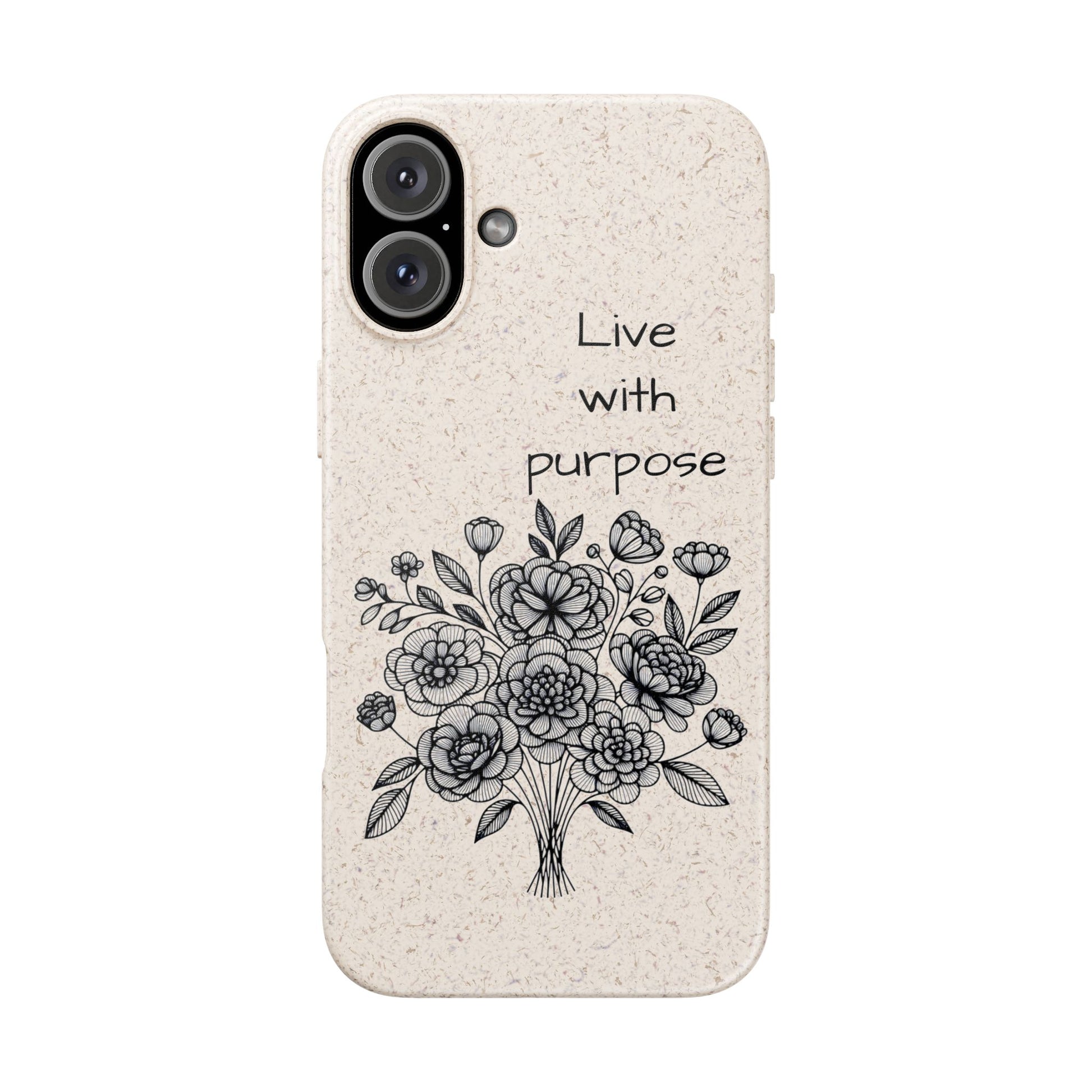 Biodegradable Phone Case | Eco-Friendly Floral Design | 'Live with Purpose' | Sustainable Gift, Nature Lover's Accessory, Green Living [...]
