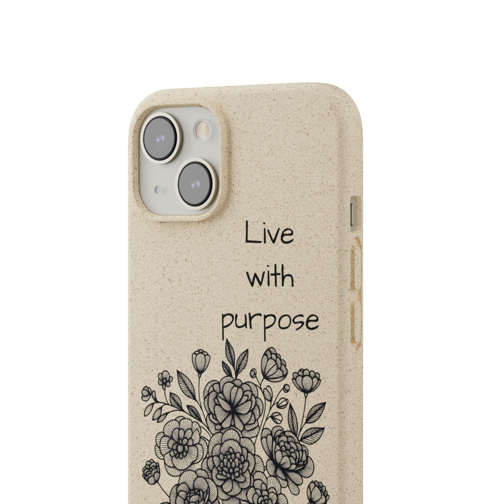 Biodegradable Phone Case | Eco-Friendly Floral Design | 'Live with Purpose' | Sustainable Gift, Nature Lover's Accessory, Green Living [...]