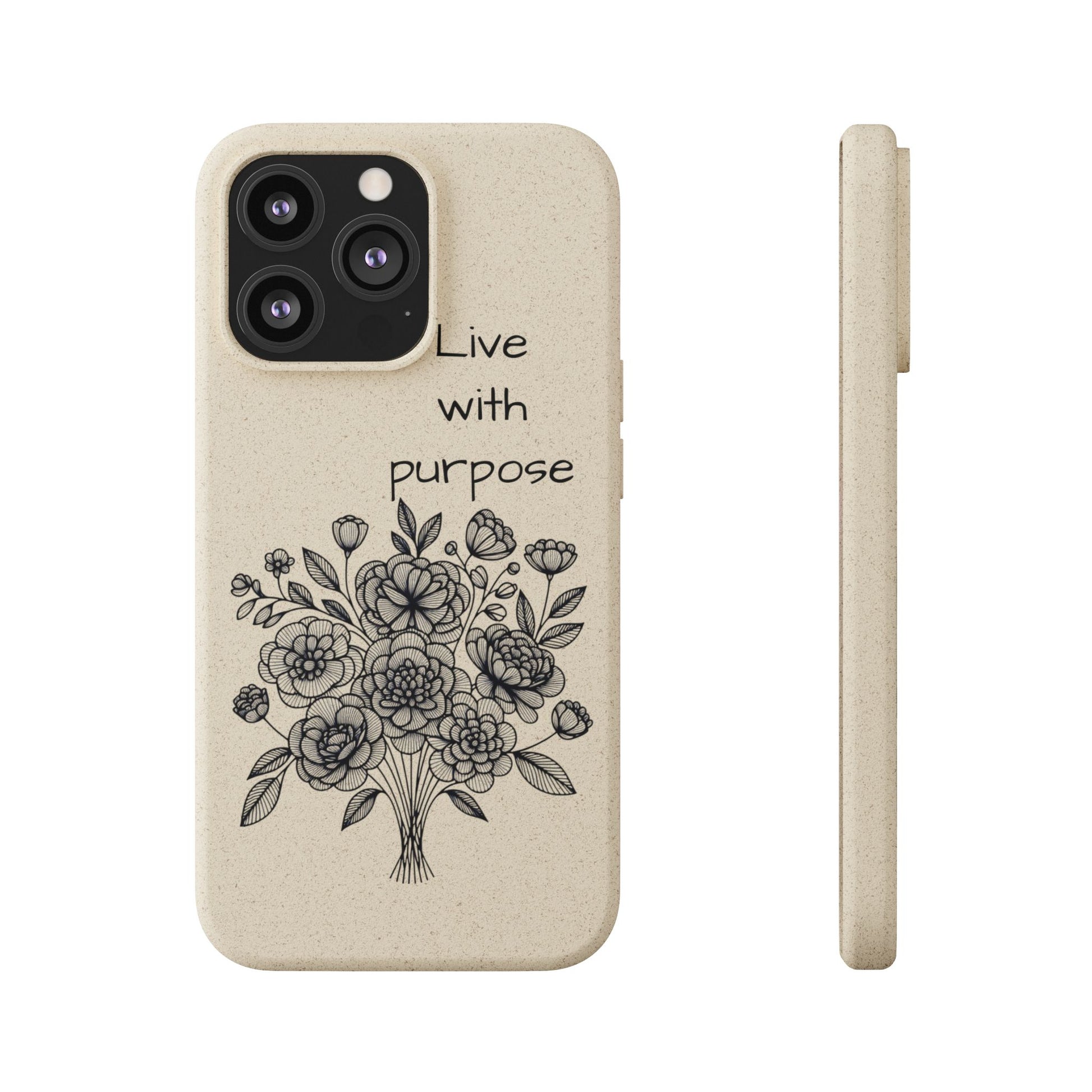 Biodegradable Phone Case | Eco-Friendly Floral Design | 'Live with Purpose' | Sustainable Gift, Nature Lover's Accessory, Green Living [...]