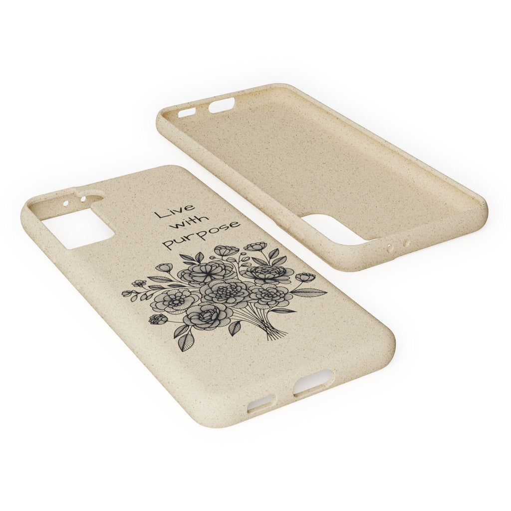 Biodegradable Phone Case | Eco-Friendly Floral Design | 'Live with Purpose' | Sustainable Gift, Nature Lover's Accessory, Green Living [...]