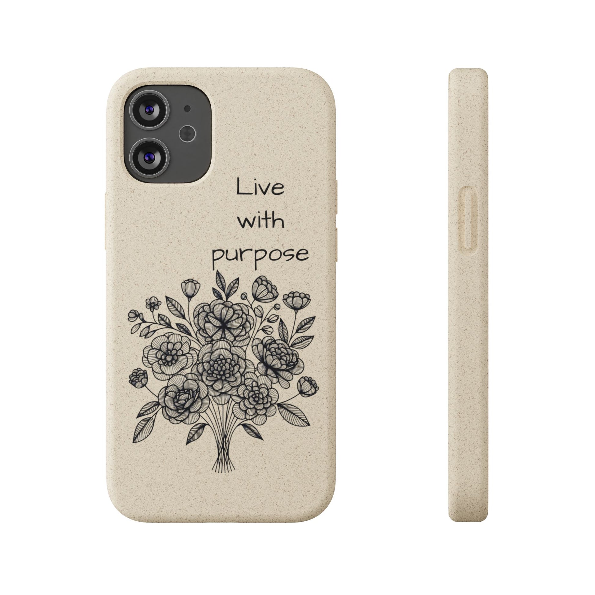 Biodegradable Phone Case | Eco-Friendly Floral Design | 'Live with Purpose' | Sustainable Gift, Nature Lover's Accessory, Green Living [...]