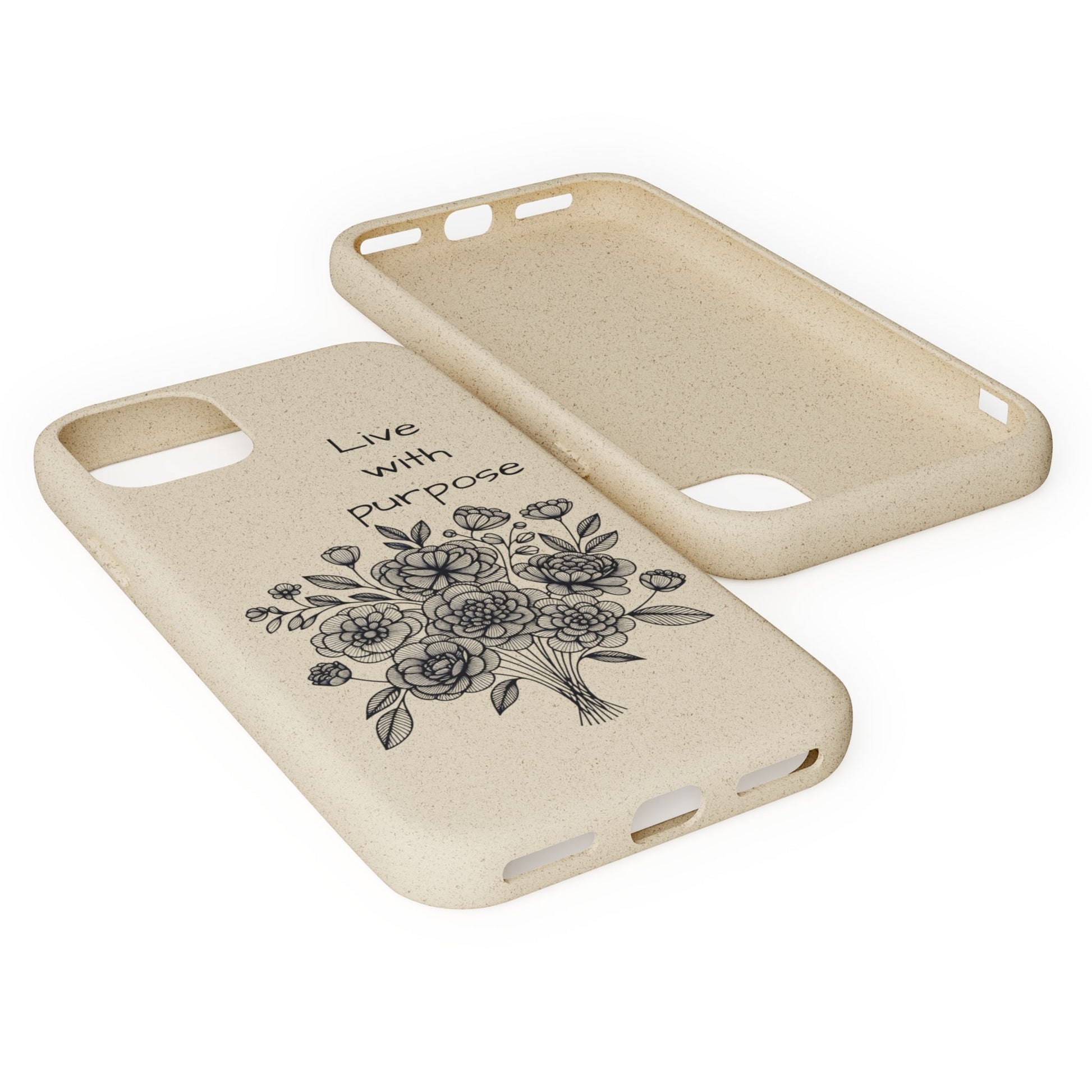 Biodegradable Phone Case | Eco-Friendly Floral Design | 'Live with Purpose' | Sustainable Gift, Nature Lover's Accessory, Green Living [...]
