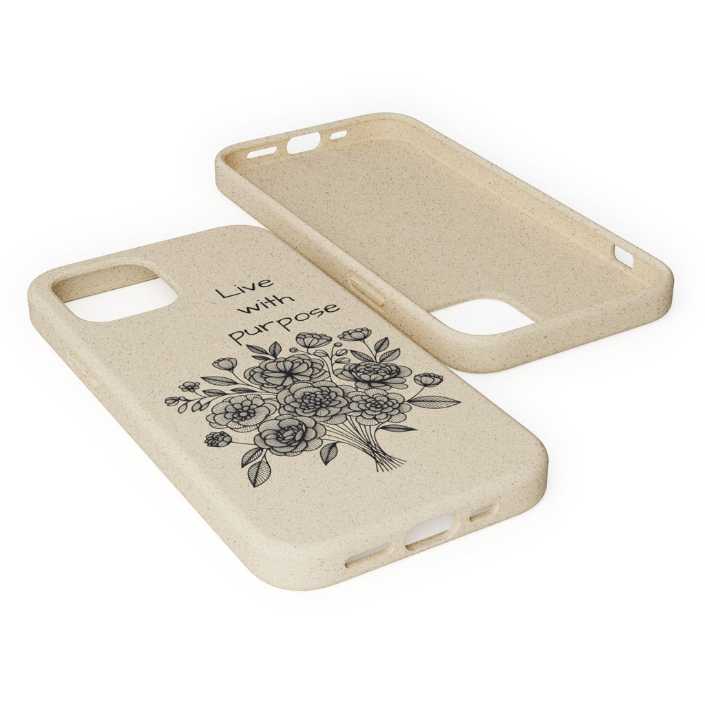Biodegradable Phone Case | Eco-Friendly Floral Design | 'Live with Purpose' | Sustainable Gift, Nature Lover's Accessory, Green Living [...]