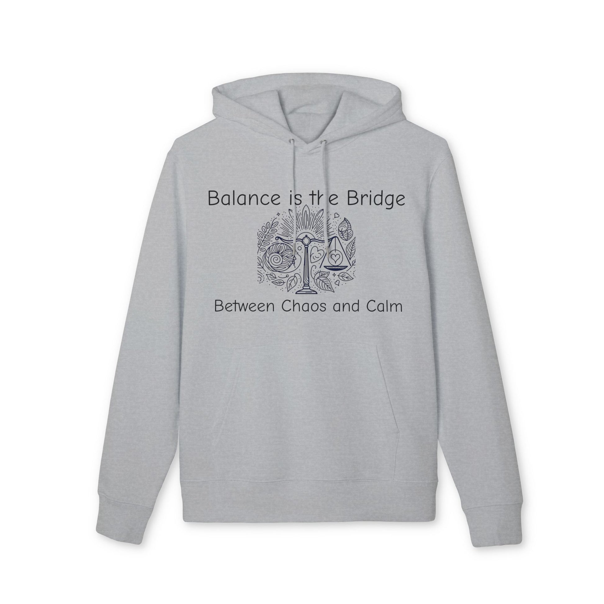Balance is the Bridge Hoodie | Unisex Sweatshirt for Mindfulness, Self-Care, Motivation, Gift for Yoga Lovers, Cozy Casualwear