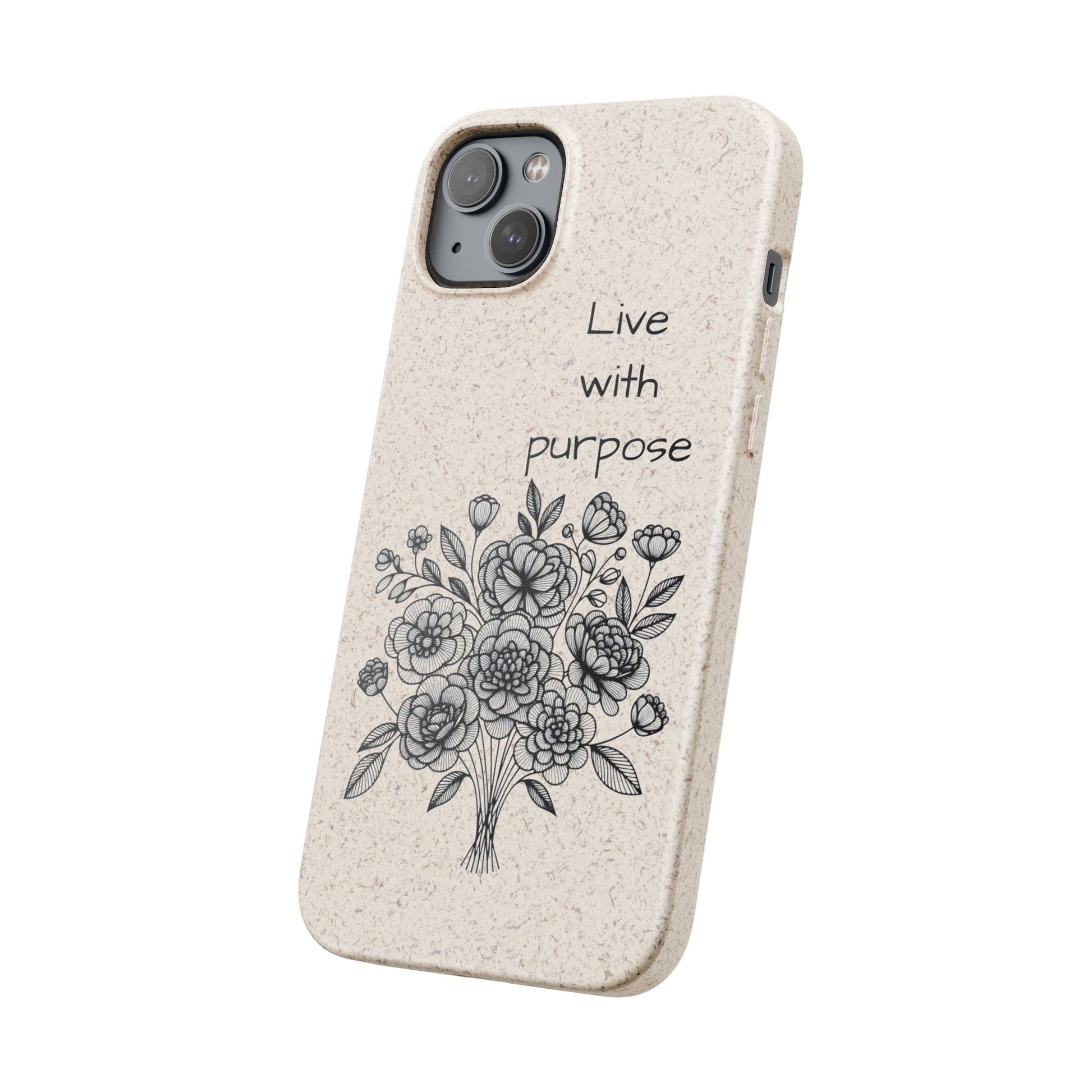 Biodegradable Phone Case | Eco-Friendly Floral Design | 'Live with Purpose' | Sustainable Gift, Nature Lover's Accessory, Green Living [...]