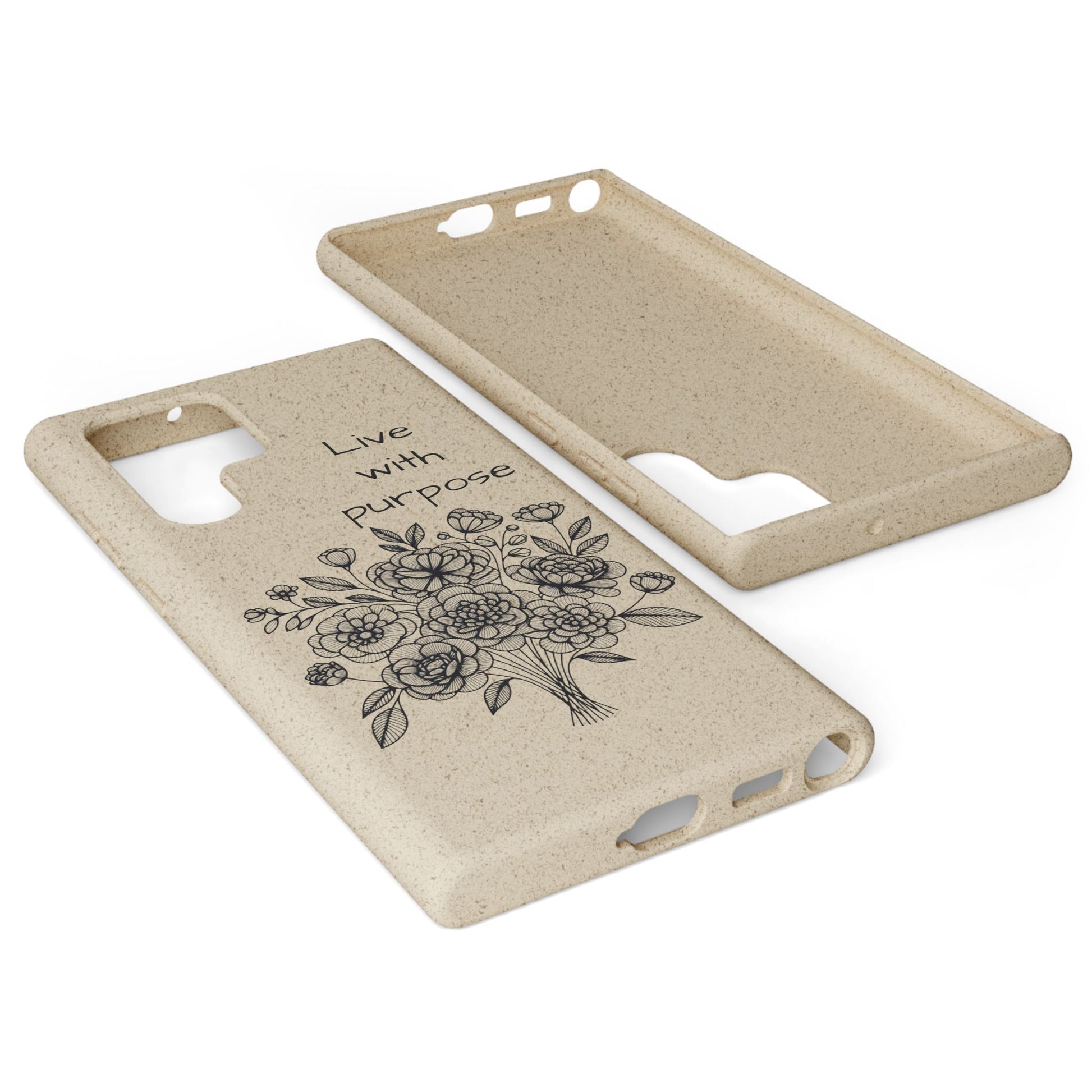 Biodegradable Phone Case | Eco-Friendly Floral Design | 'Live with Purpose' | Sustainable Gift, Nature Lover's Accessory, Green Living [...]