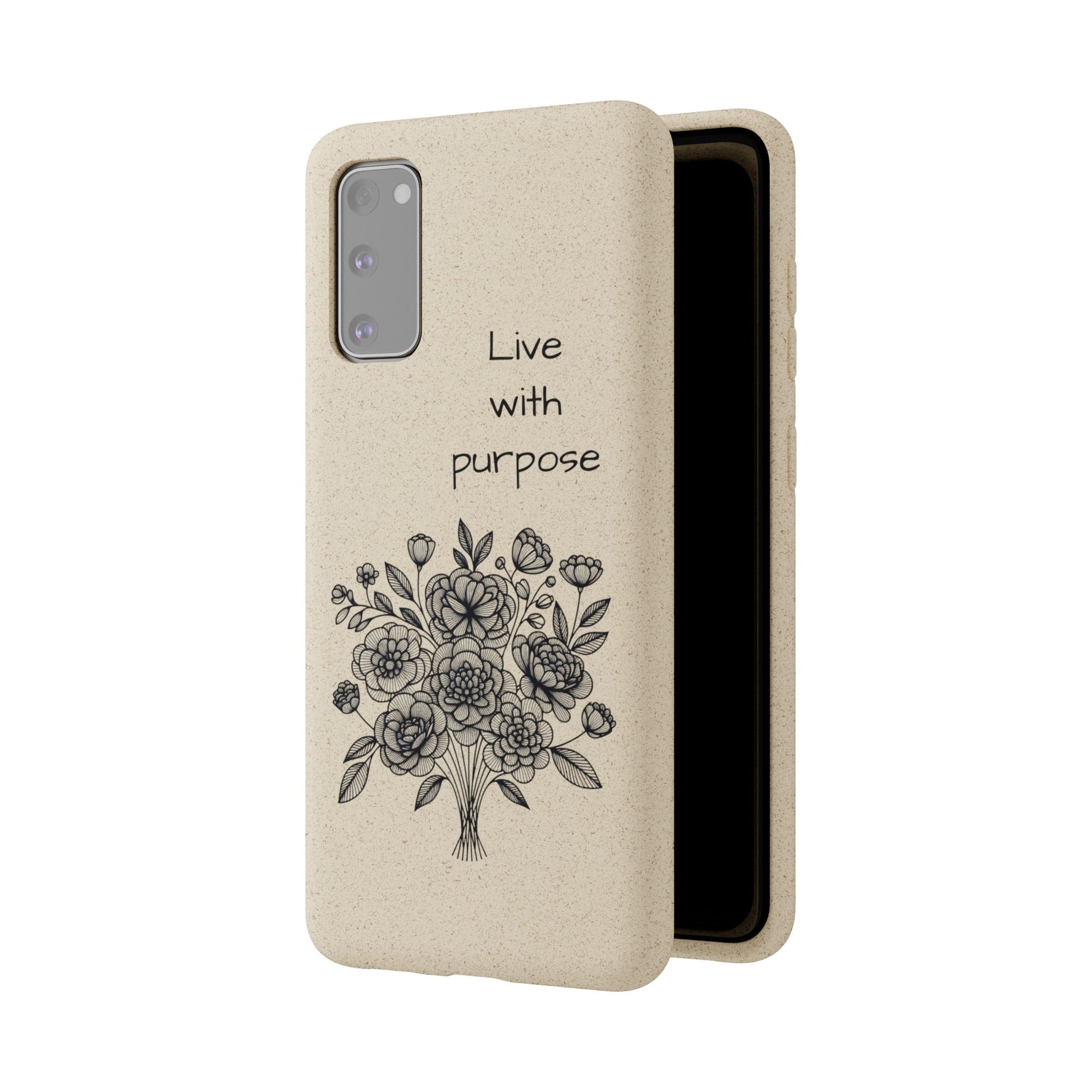 Biodegradable Phone Case | Eco-Friendly Floral Design | 'Live with Purpose' | Sustainable Gift, Nature Lover's Accessory, Green Living [...]