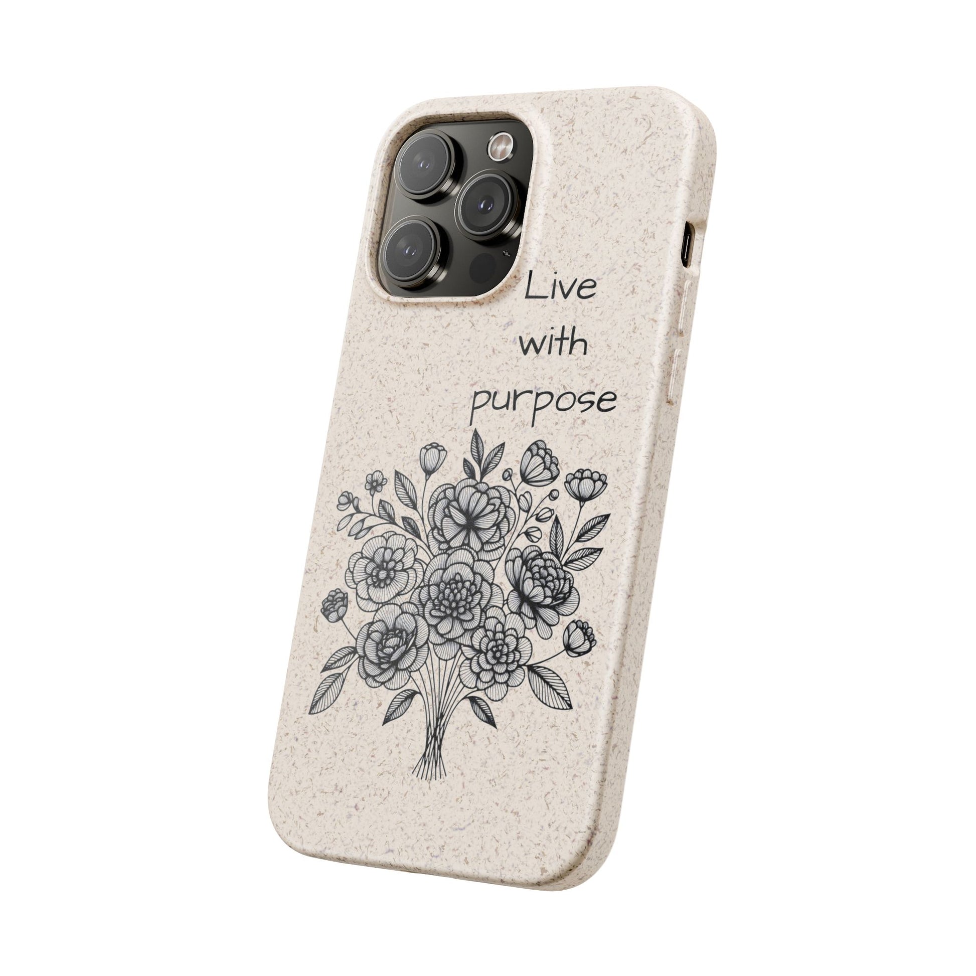 Biodegradable Phone Case | Eco-Friendly Floral Design | 'Live with Purpose' | Sustainable Gift, Nature Lover's Accessory, Green Living [...]
