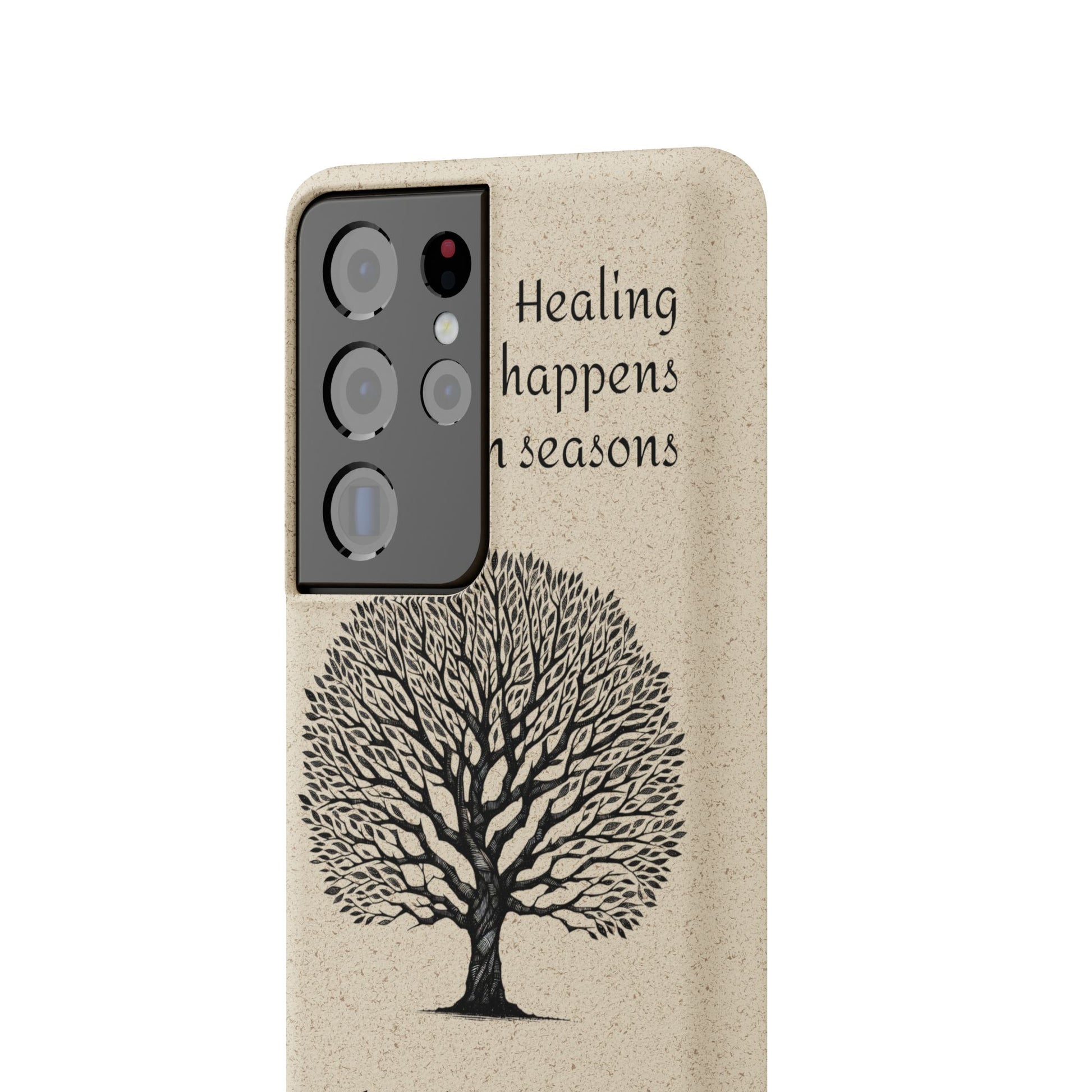 Eco-Friendly Phone Case - Healing Happens in Seasons - Nature Lovers Gift, Biodegradable Mobile Cover, Eco Case, Tree Design, [...]