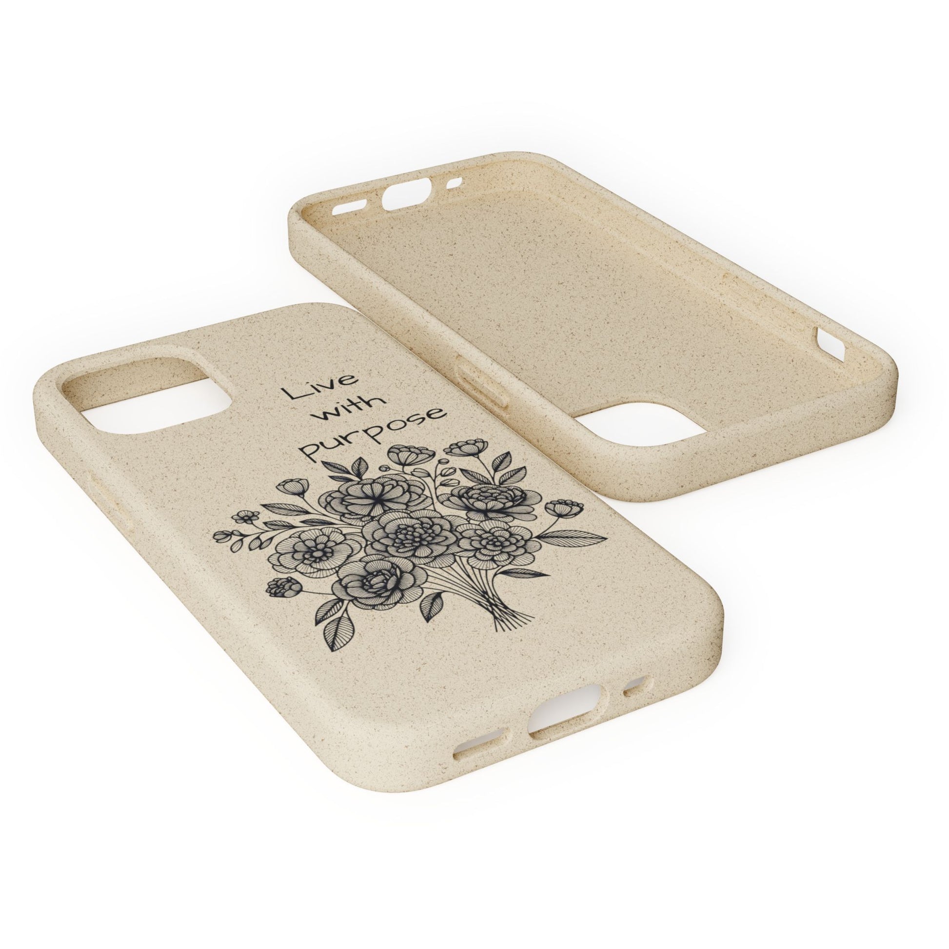 Biodegradable Phone Case | Eco-Friendly Floral Design | 'Live with Purpose' | Sustainable Gift, Nature Lover's Accessory, Green Living [...]